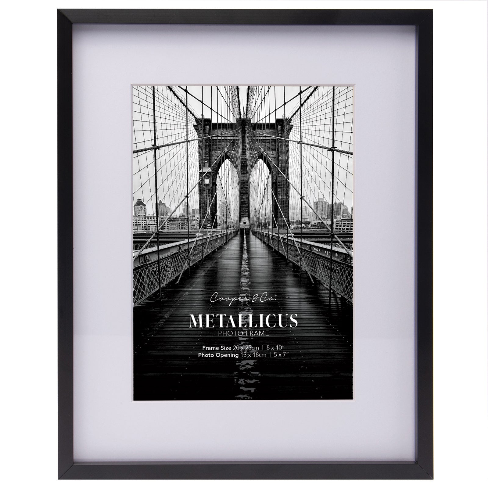 Set Of 2 20x25cm Mat to 13x18cm Premium Metal Photo Frames