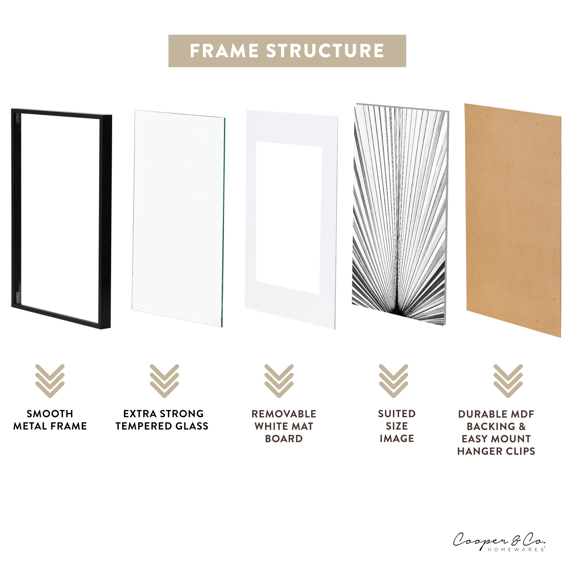 Set Of 2 20x25cm Mat to 13x18cm Premium Metal Photo Frames