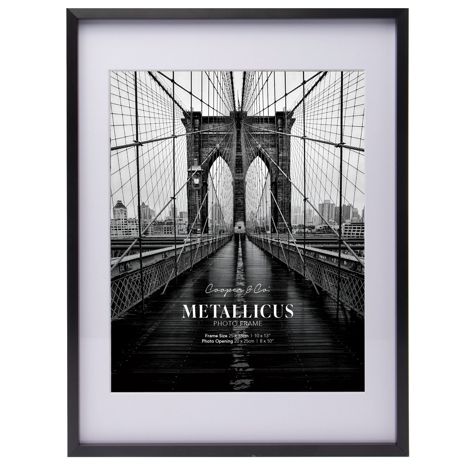 Set Of 2 25x33cm Mat to 20x25cm Premium Metal Photo Frames