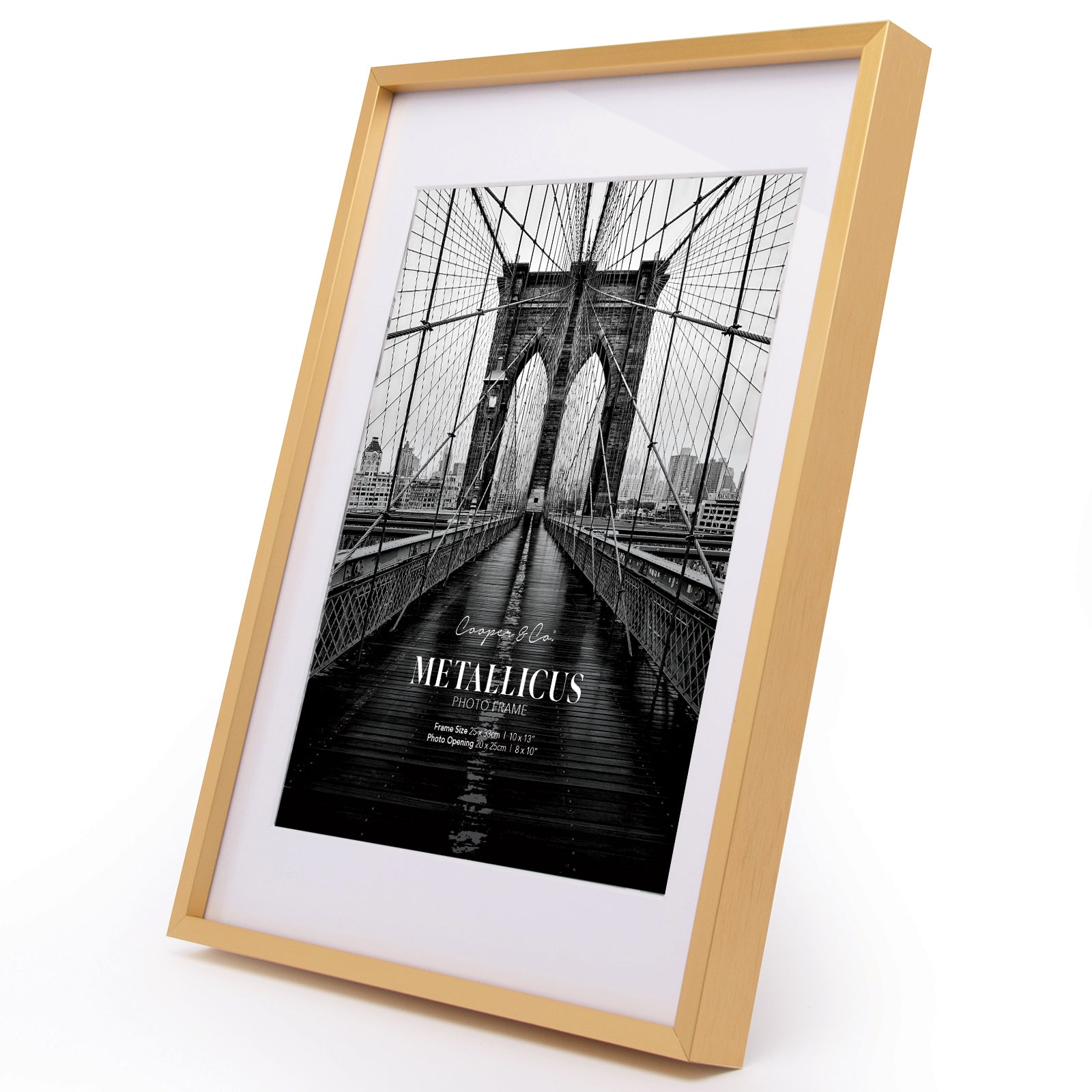 Set Of 2 25x33cm Mat to 20x25cm Premium Metal Photo Frames