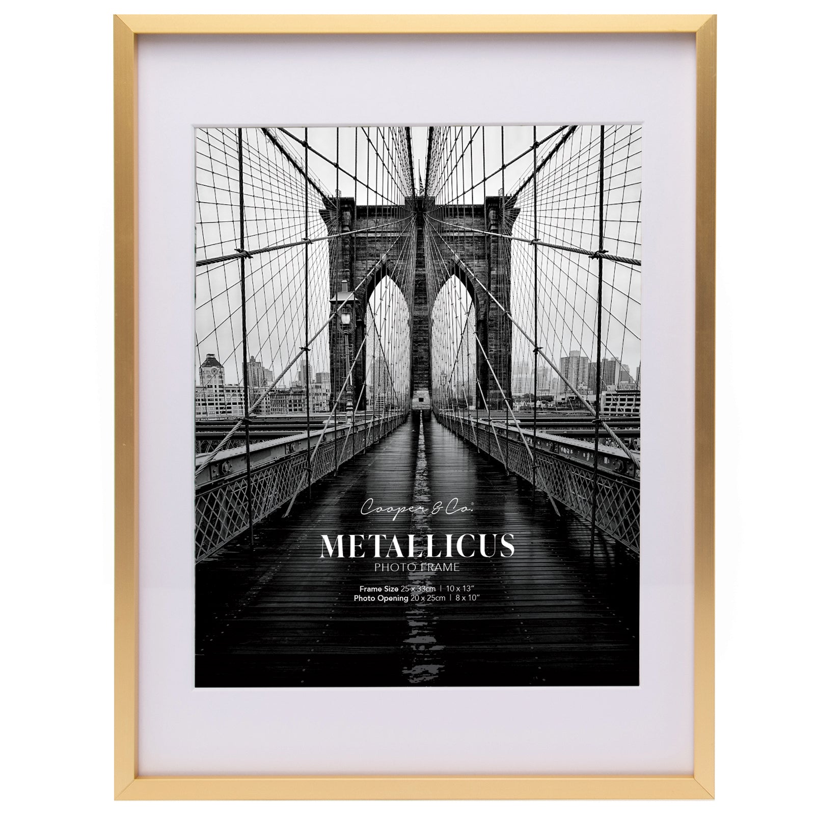 Set Of 2 25x33cm Mat to 20x25cm Premium Metal Photo Frames