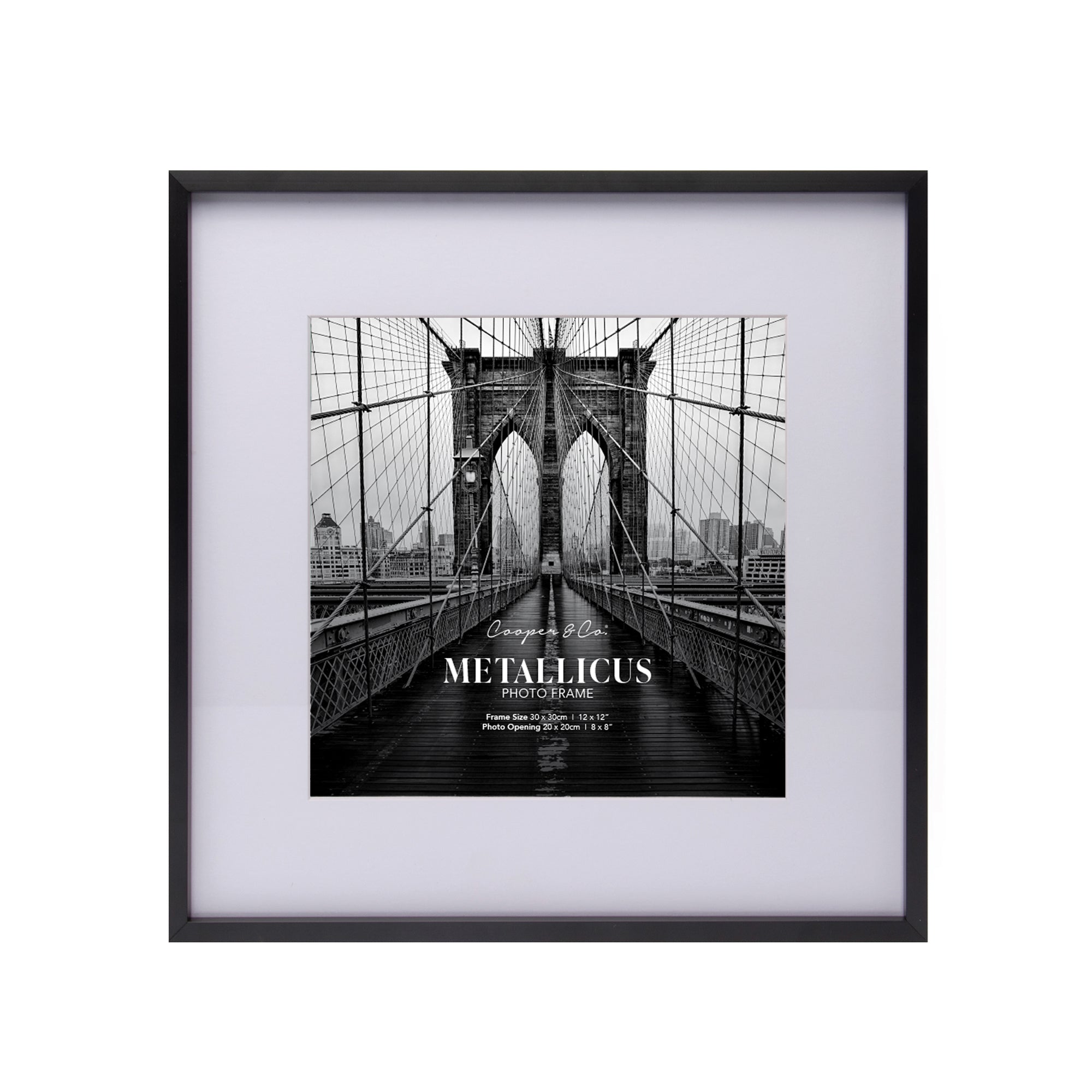 30x30cm Mat to 20x20cm Premium Metal Photo Frame