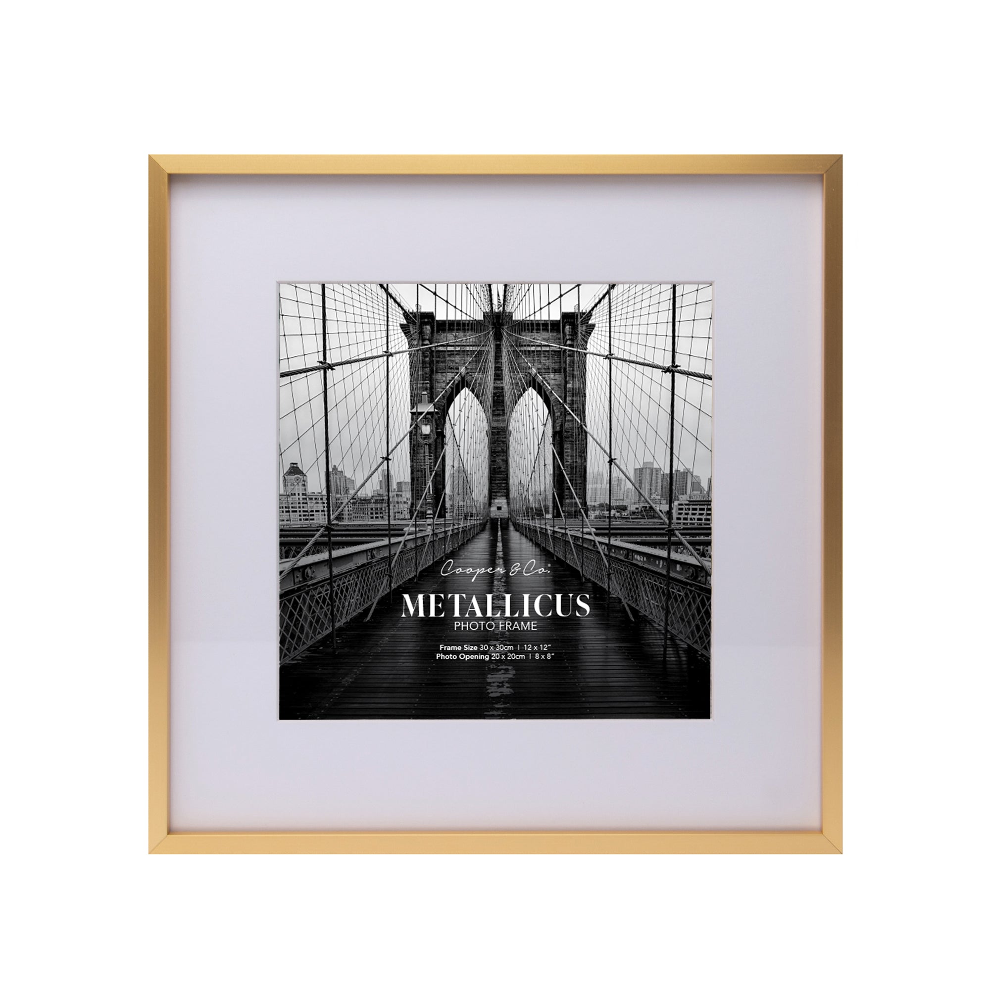 30x30cm Mat to 20x20cm Premium Metal Photo Frame