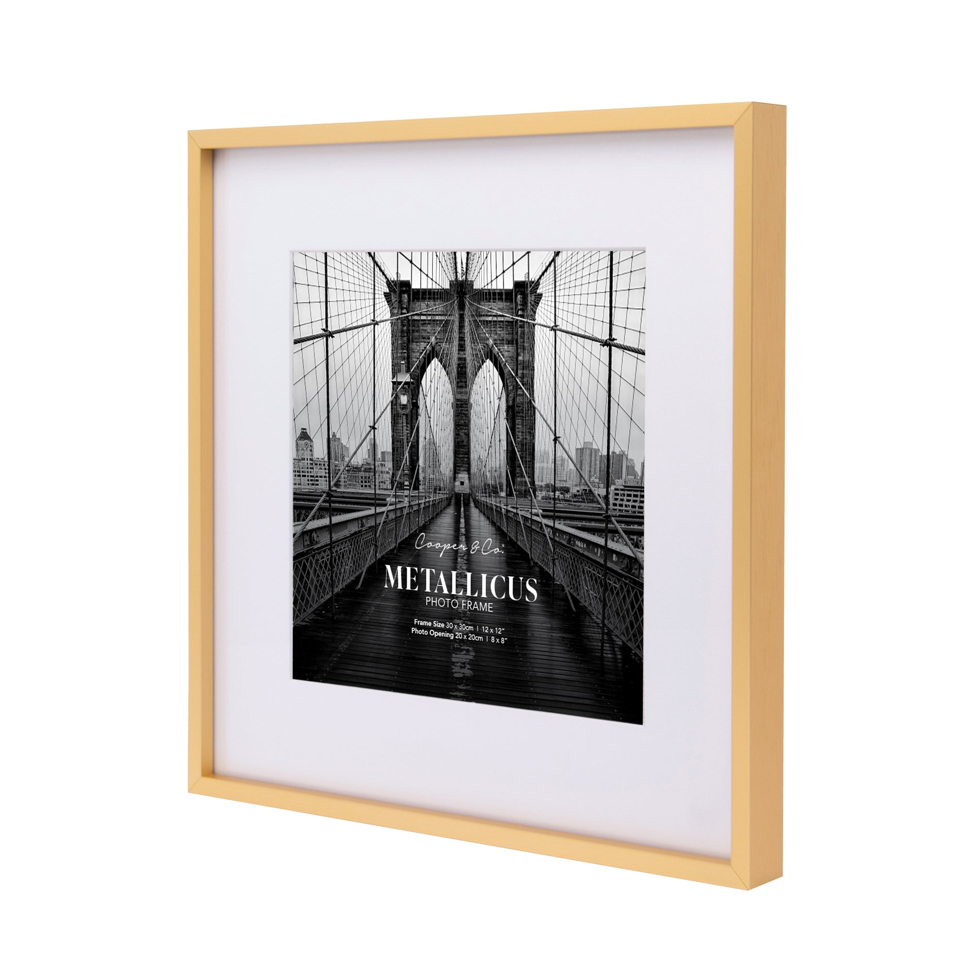 30x30cm Mat to 20x20cm Premium Metal Photo Frame