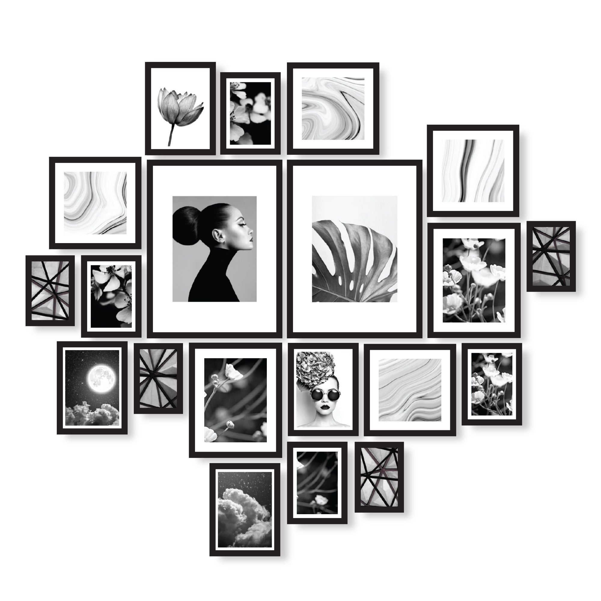 Instant Gallery Wall 20 Piece Frame Set