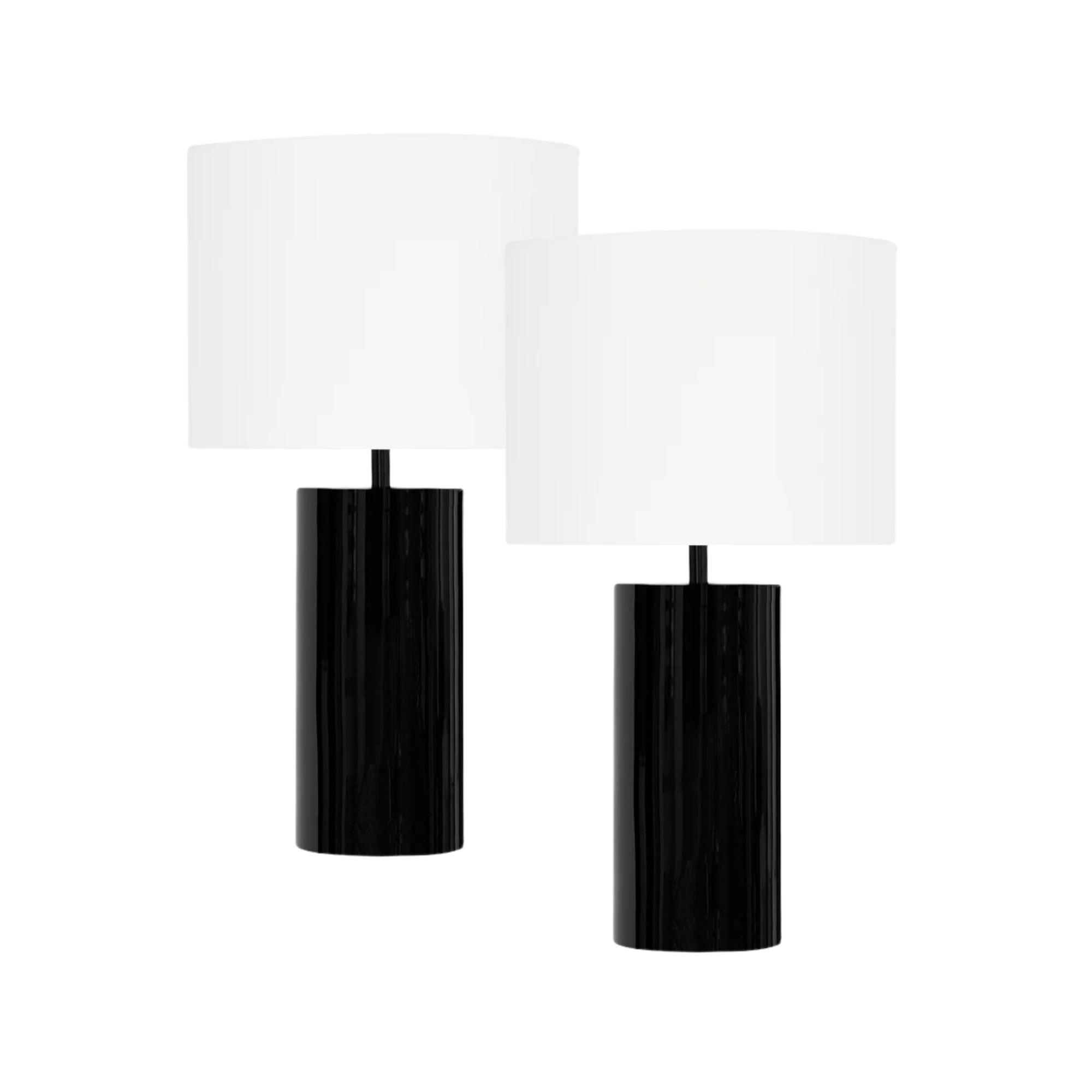 Ezra 54cm Table Lamp Black (Set of 2)