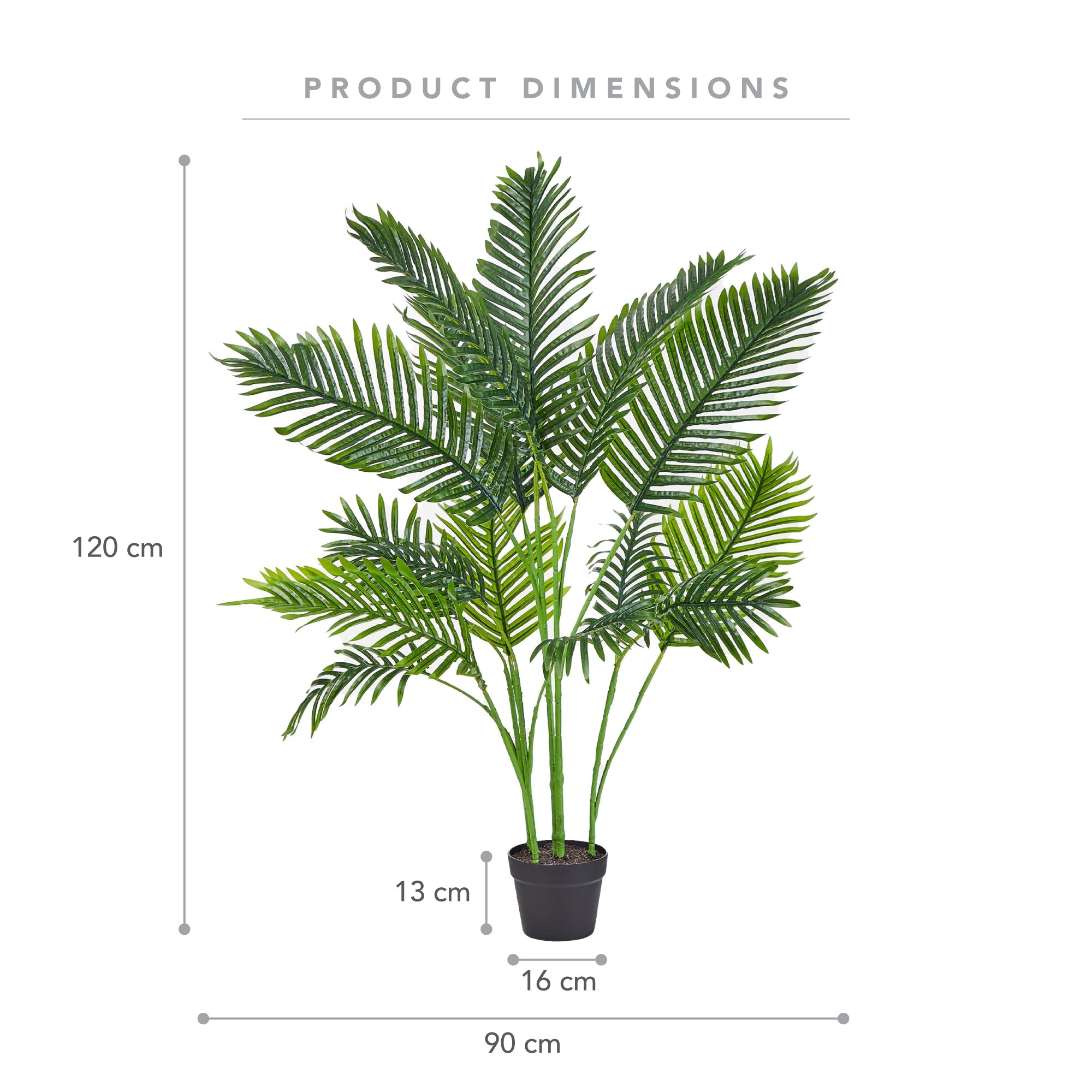 120Cm Artificial Palm Tree In Pot Plants