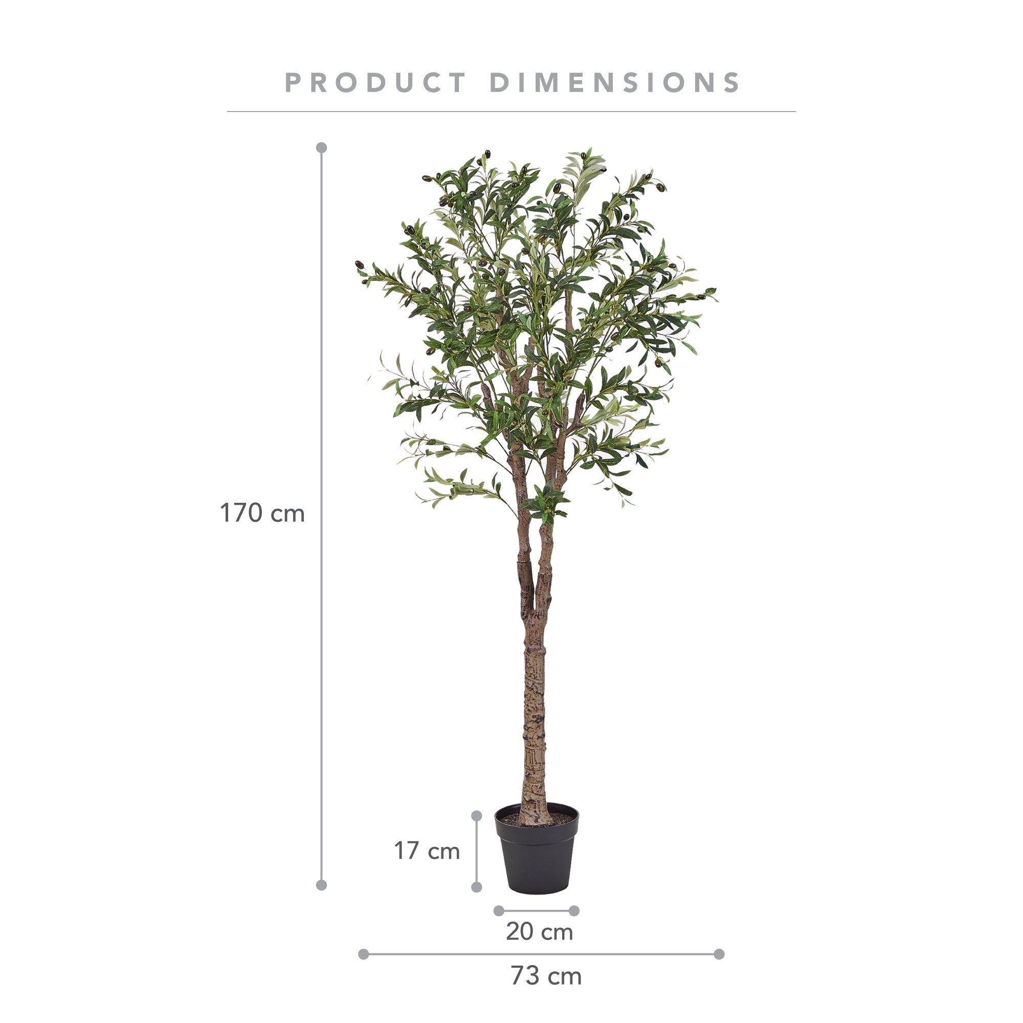 170Cm Artificial Olive Tree In Pot Plants