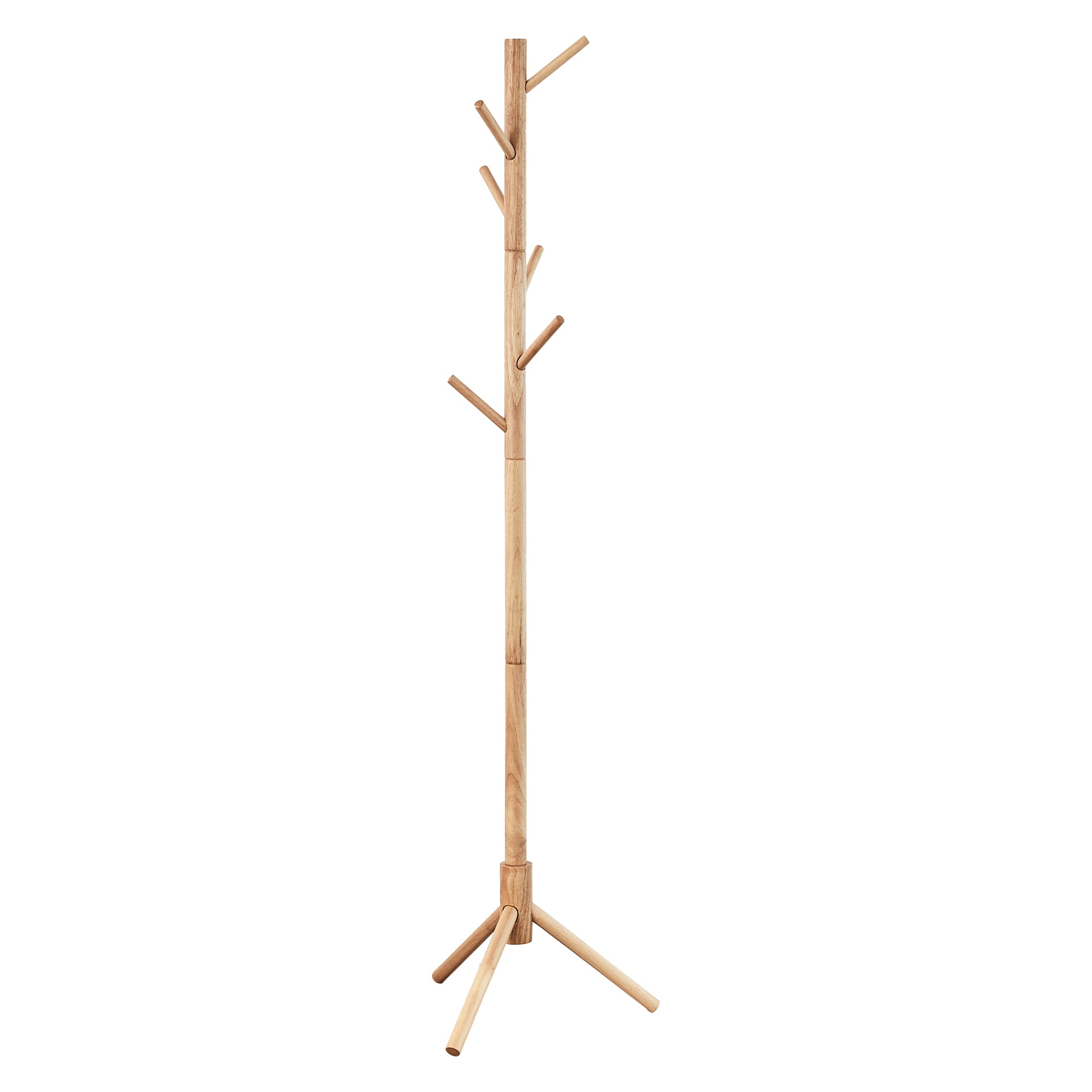 Arthur 172Cm Wooden Coat Rack Natural Home Decor