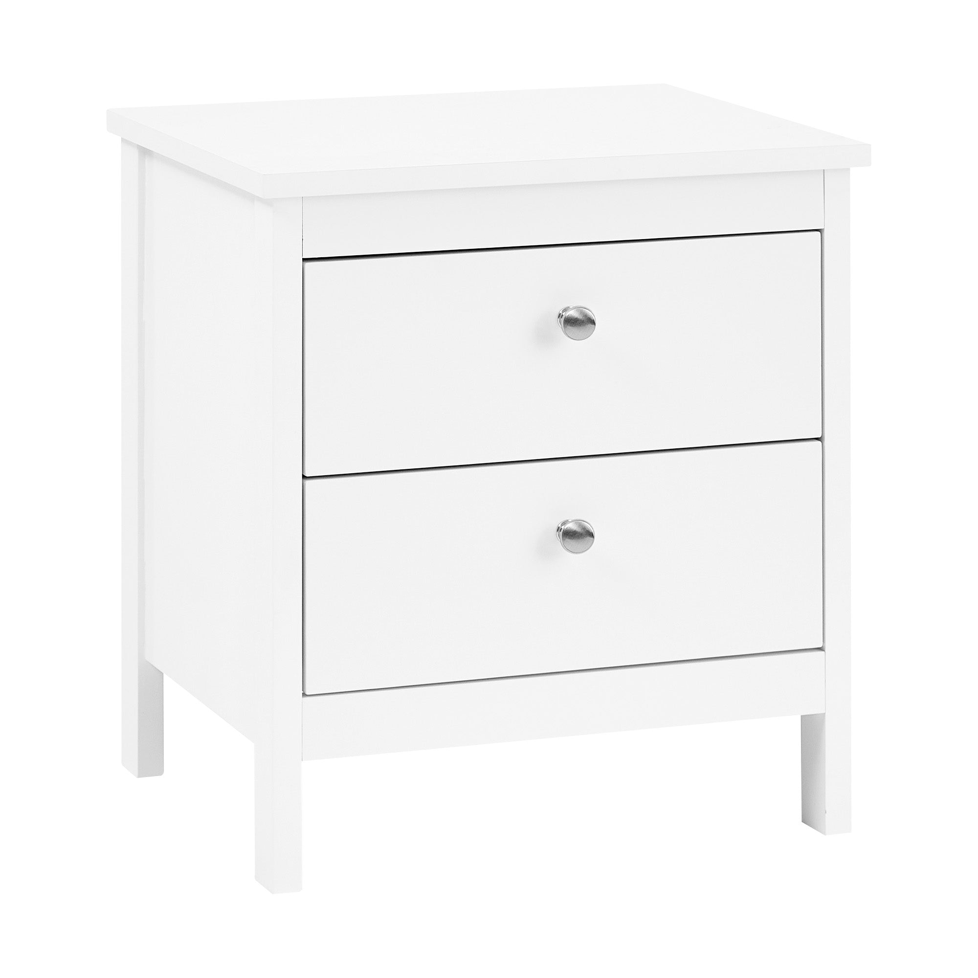 Gemini 35Cm Bedside Table White Tables