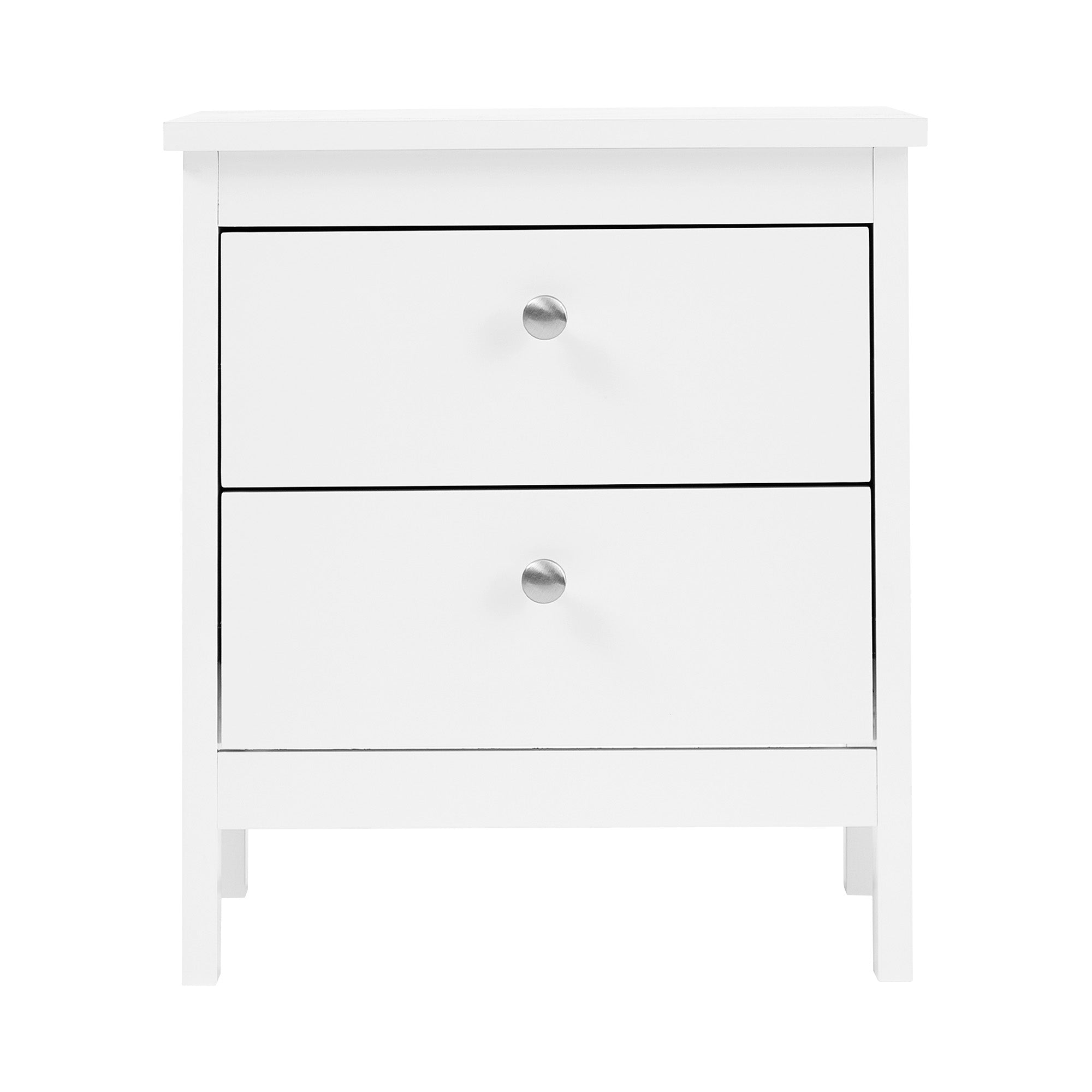 Gemini 35Cm Bedside Table White Tables