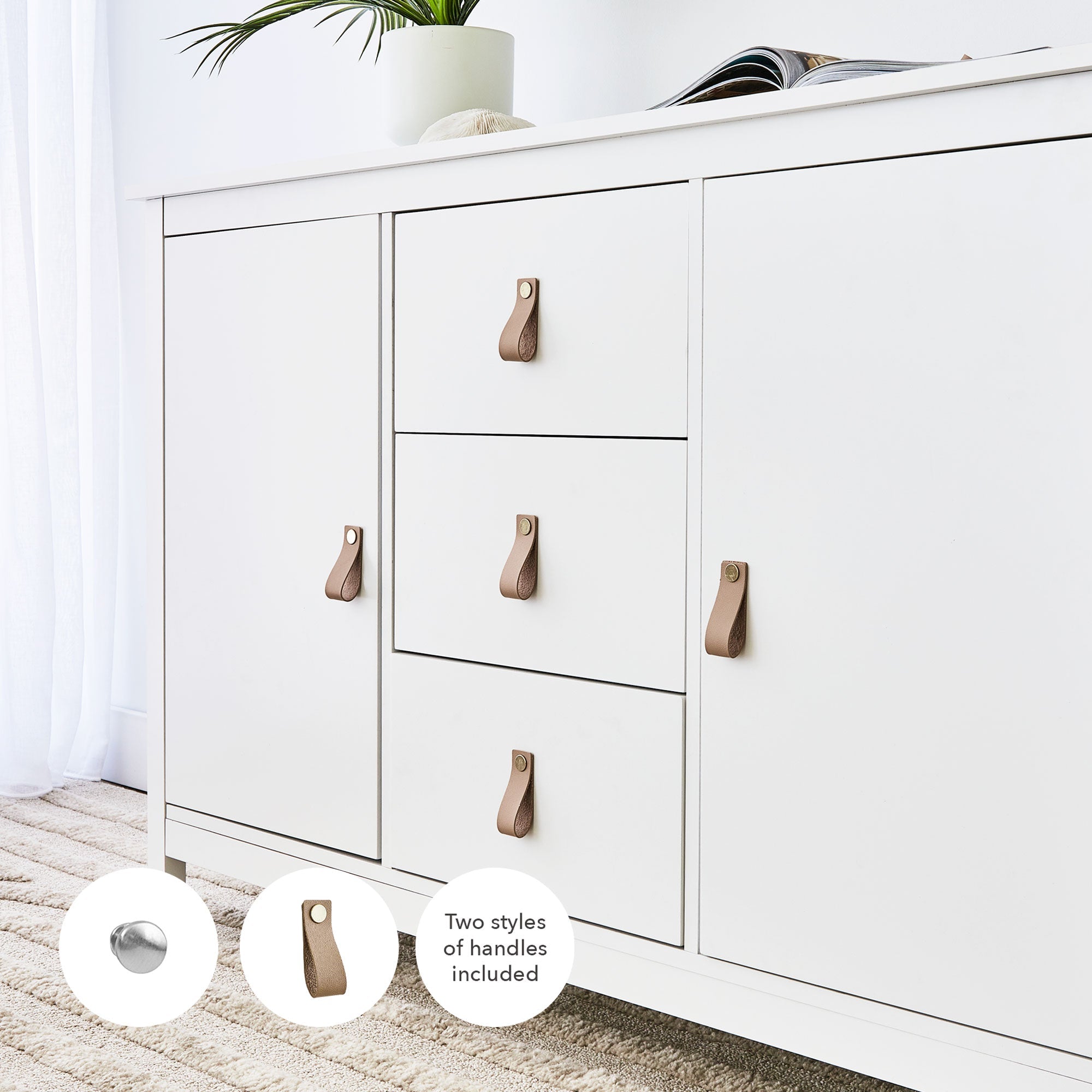 Gemini 128Cm Sideboard White Buffet/Sideboards