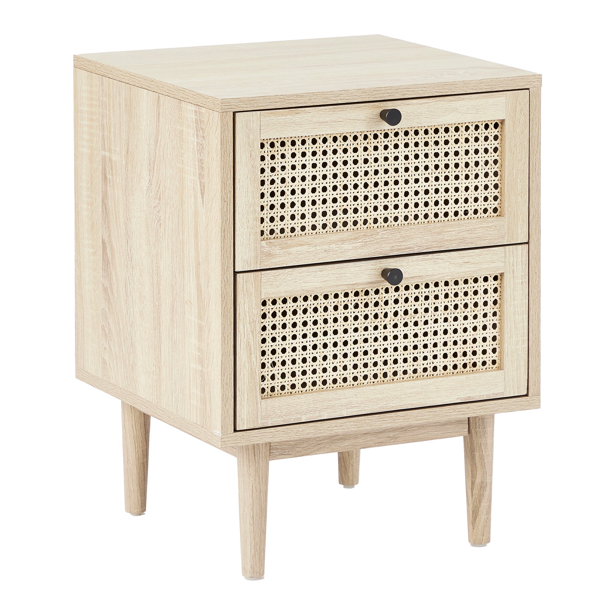 Oahu 40Cm Rattan Bedside Table Natural Tables