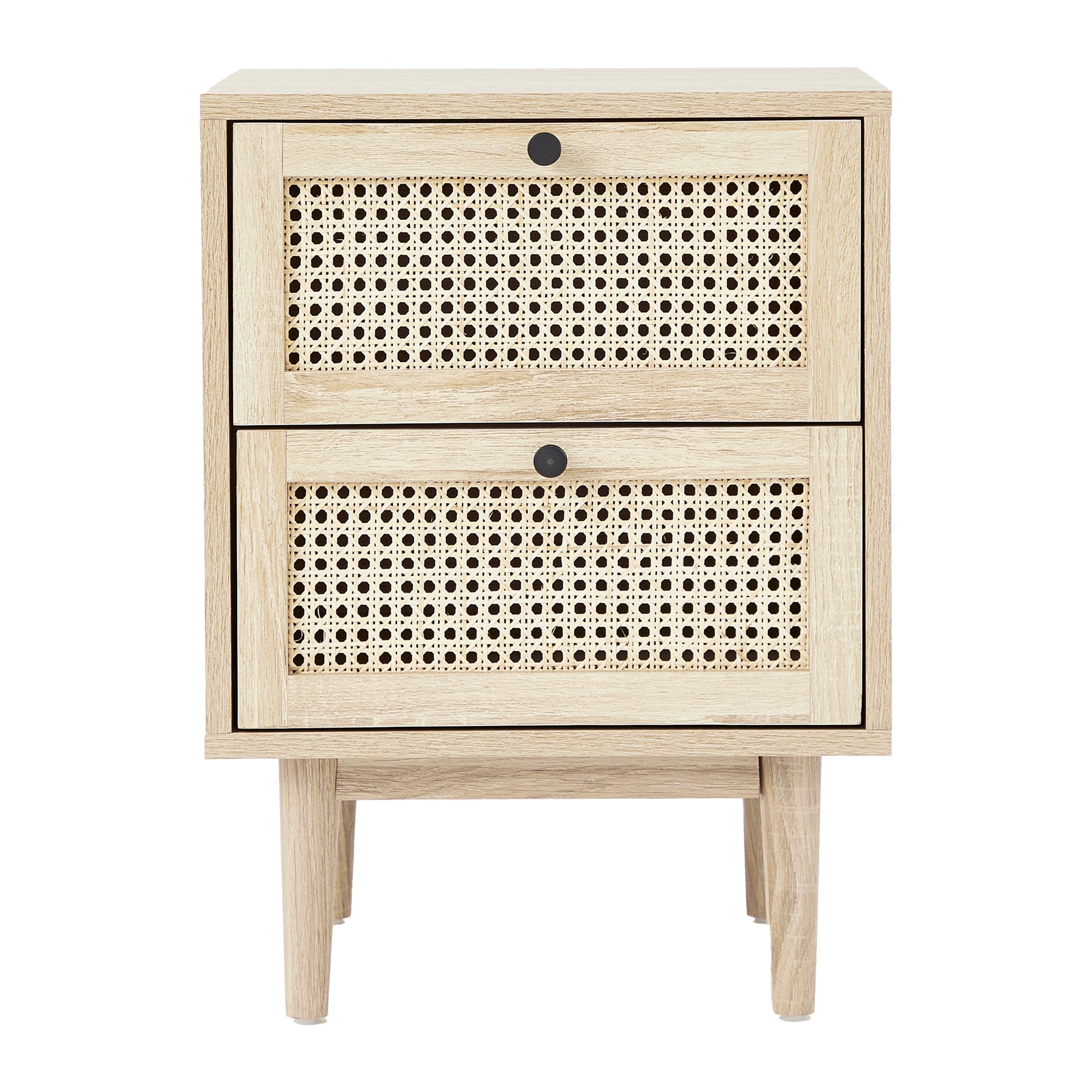 Oahu 40Cm Rattan Bedside Table Natural Tables