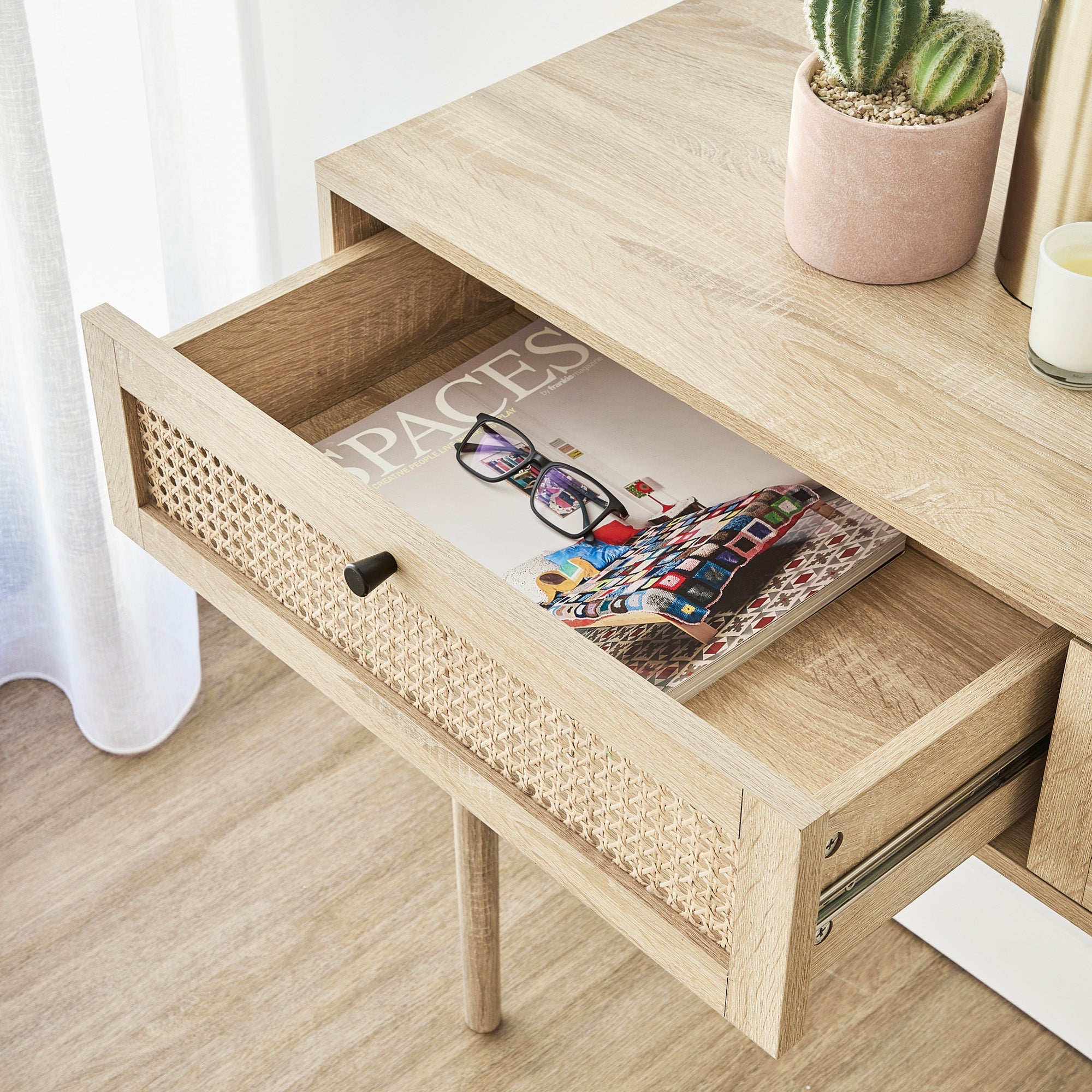 Oahu 120Cm Rattan Console Table Natural Tables