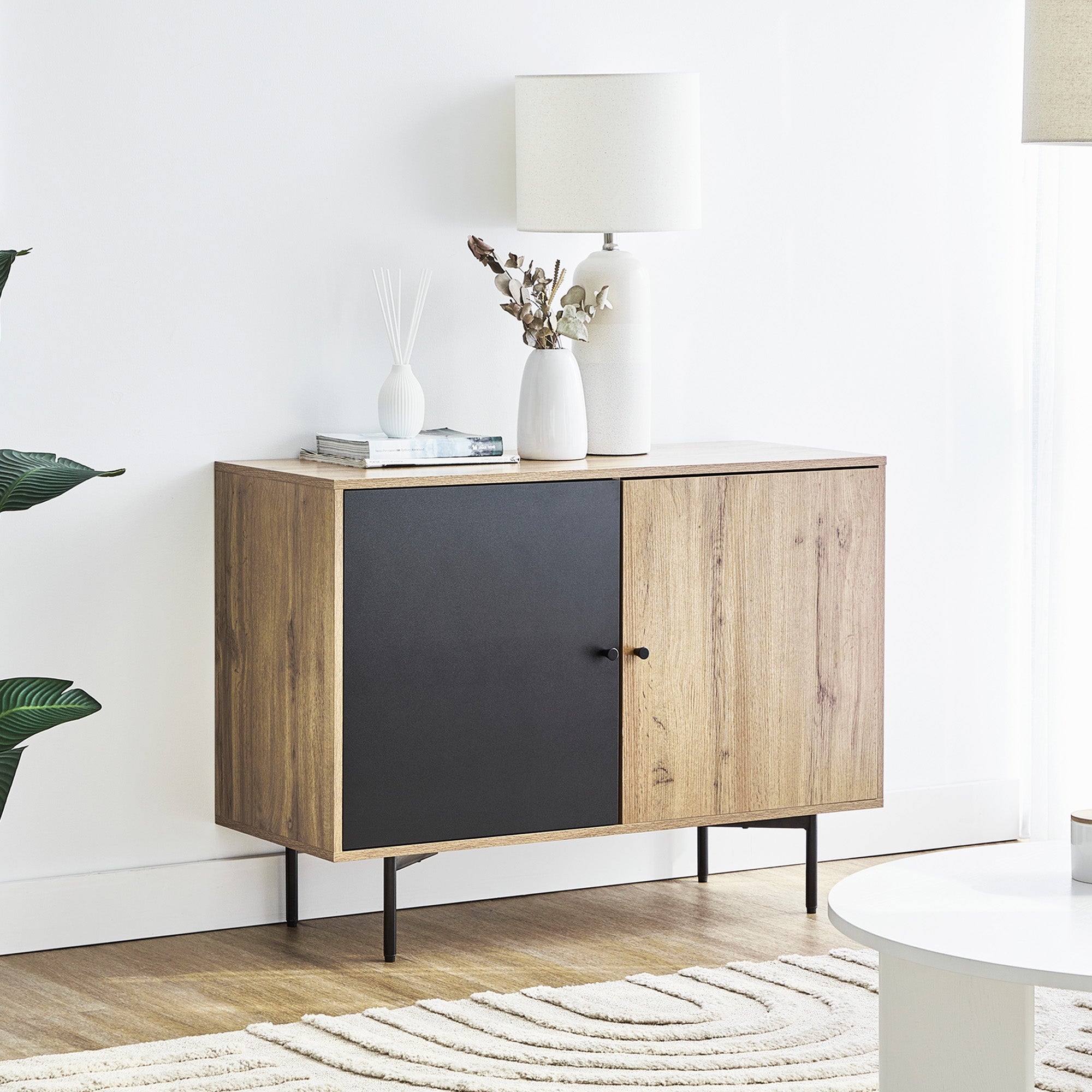 Vega 102Cm Sideboard Black Buffet/Sideboards