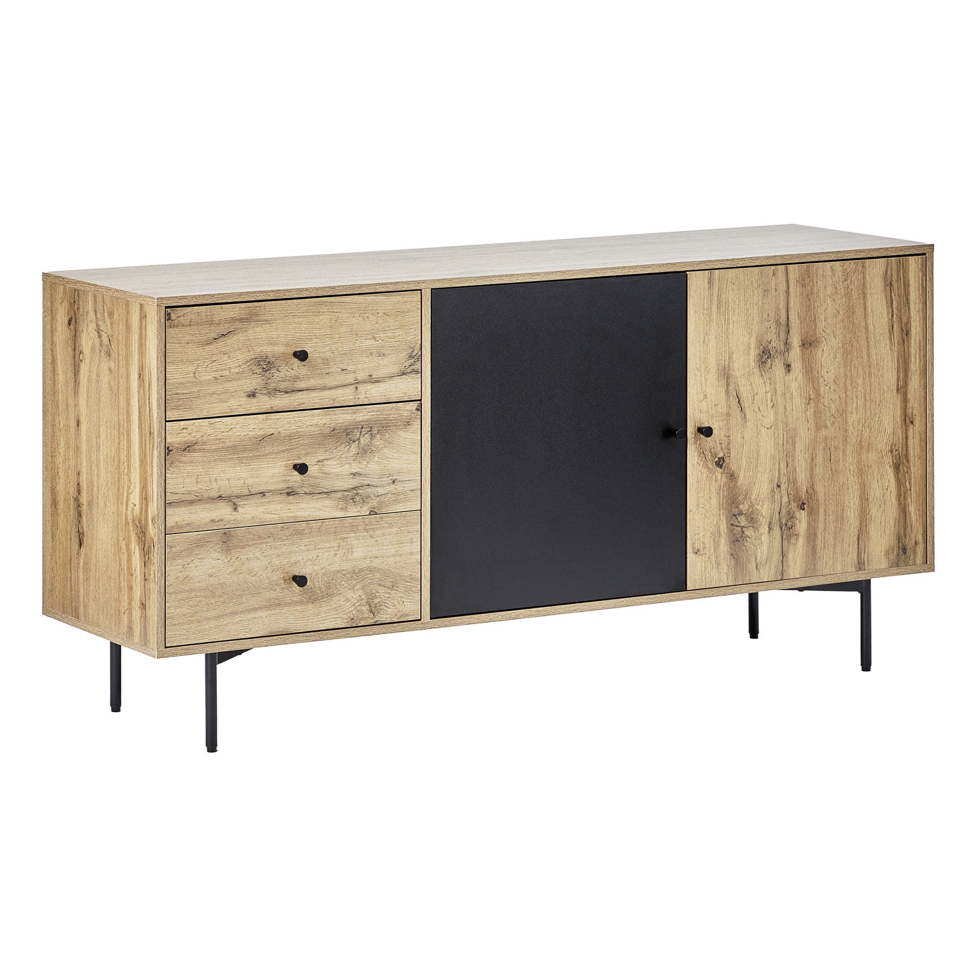 Vega 150Cm Sideboard Black Buffet/Sideboards