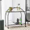 Otis 86Cm Steel Arch Bar Cart Black Carts