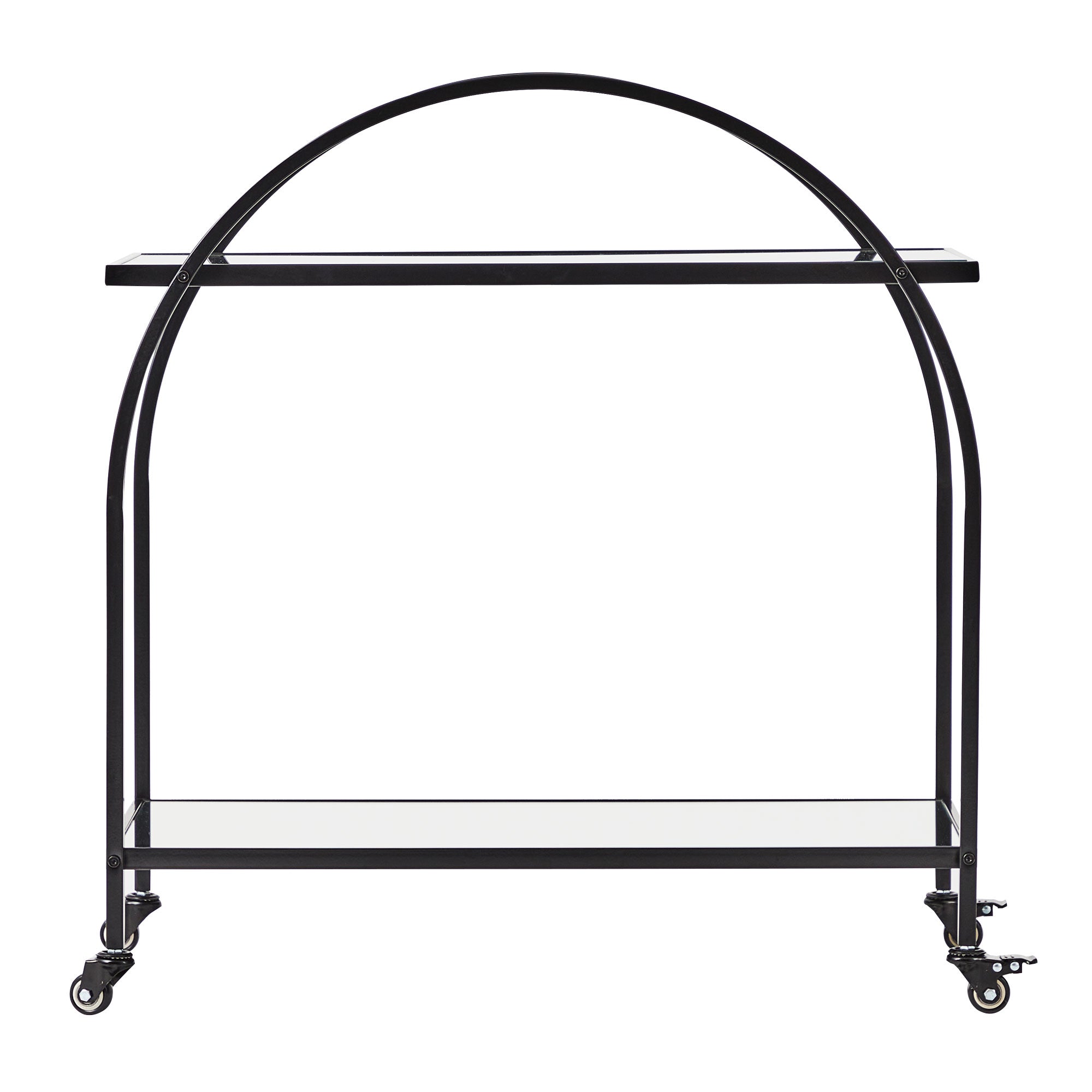 Otis 86Cm Steel Arch Bar Cart Black Carts