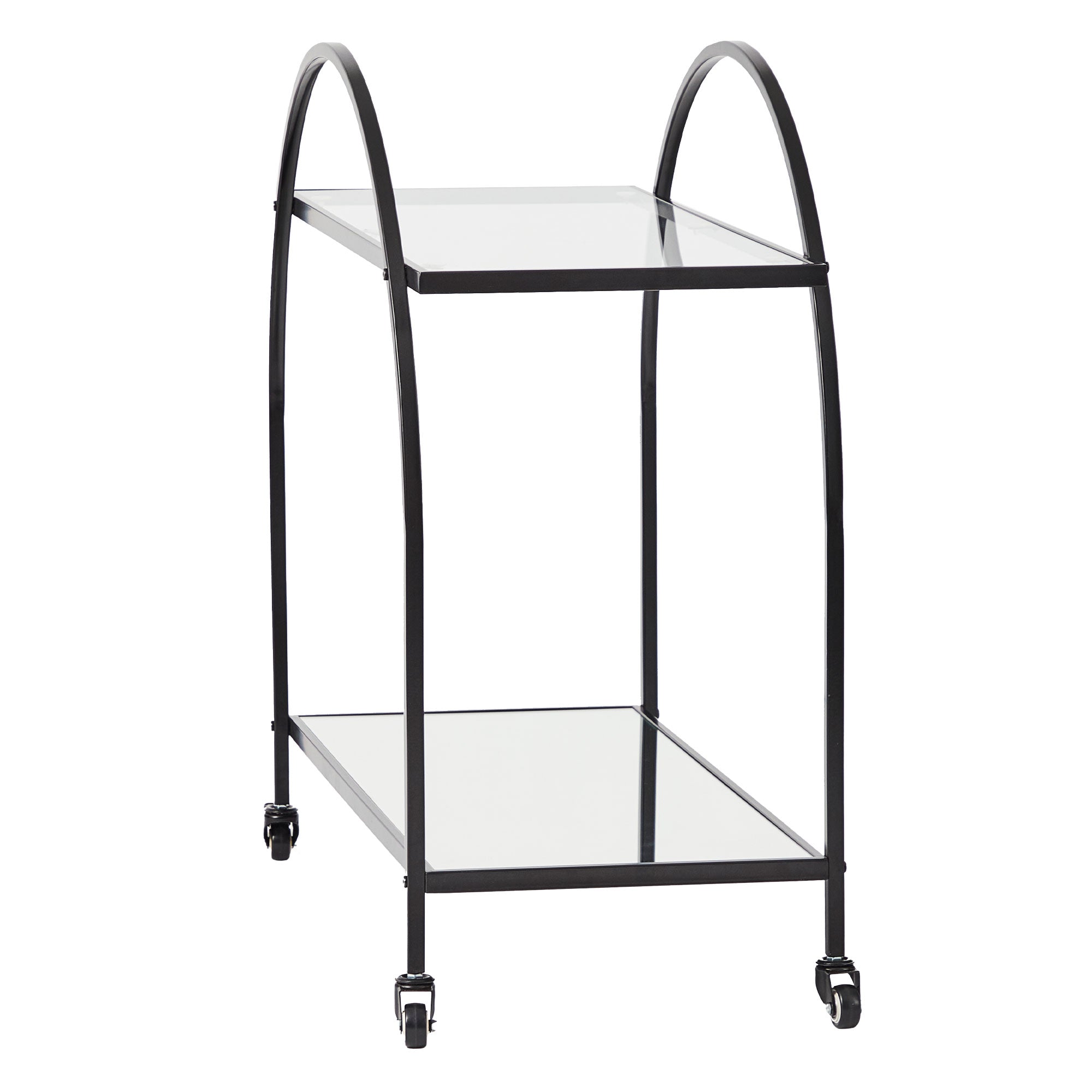 Otis 86Cm Steel Arch Bar Cart Black Carts