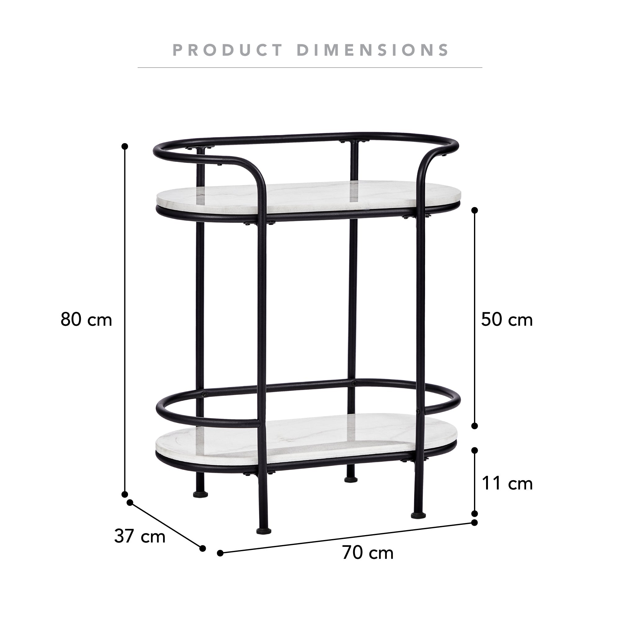 Amalfi 70Cm Console Black Tables