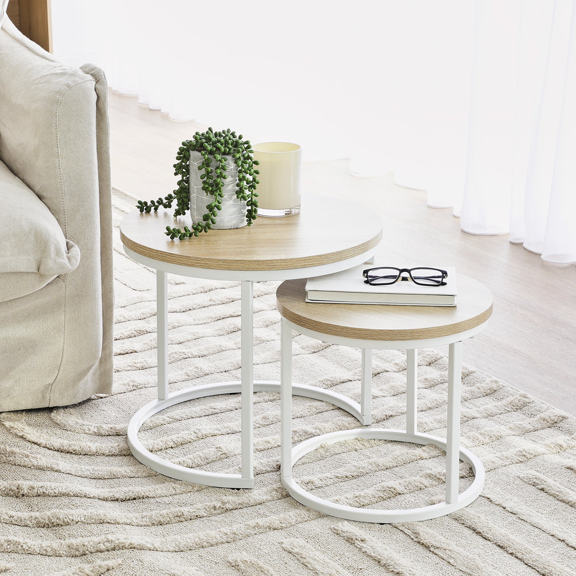 Sonoma Side Tables Set Of 2 White