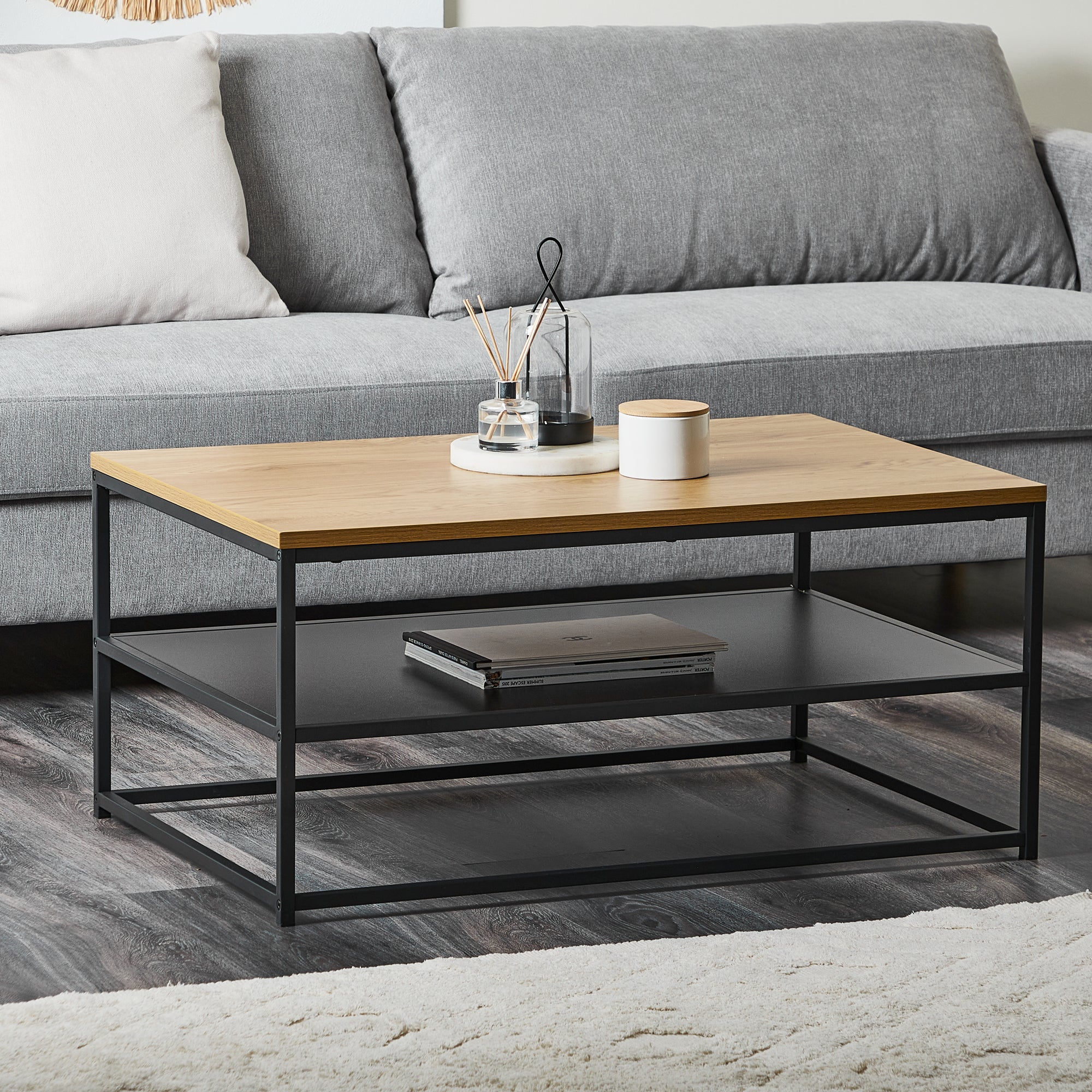 Gila 90Cm Modern Coffee Table Oak Tables