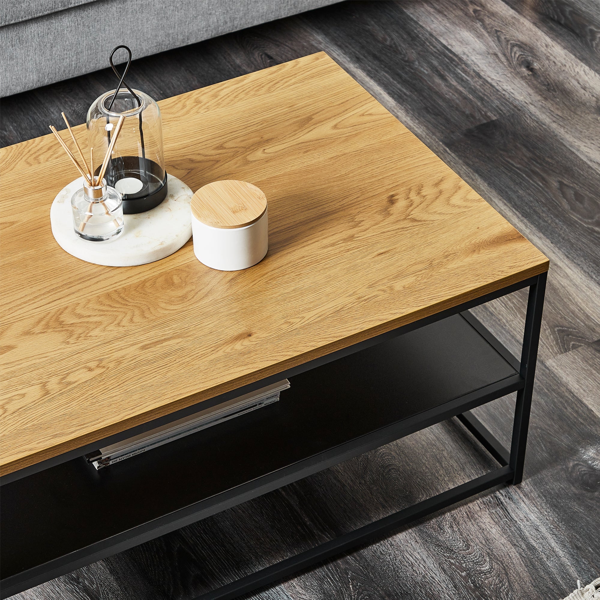 Gila 90Cm Modern Coffee Table Oak Tables