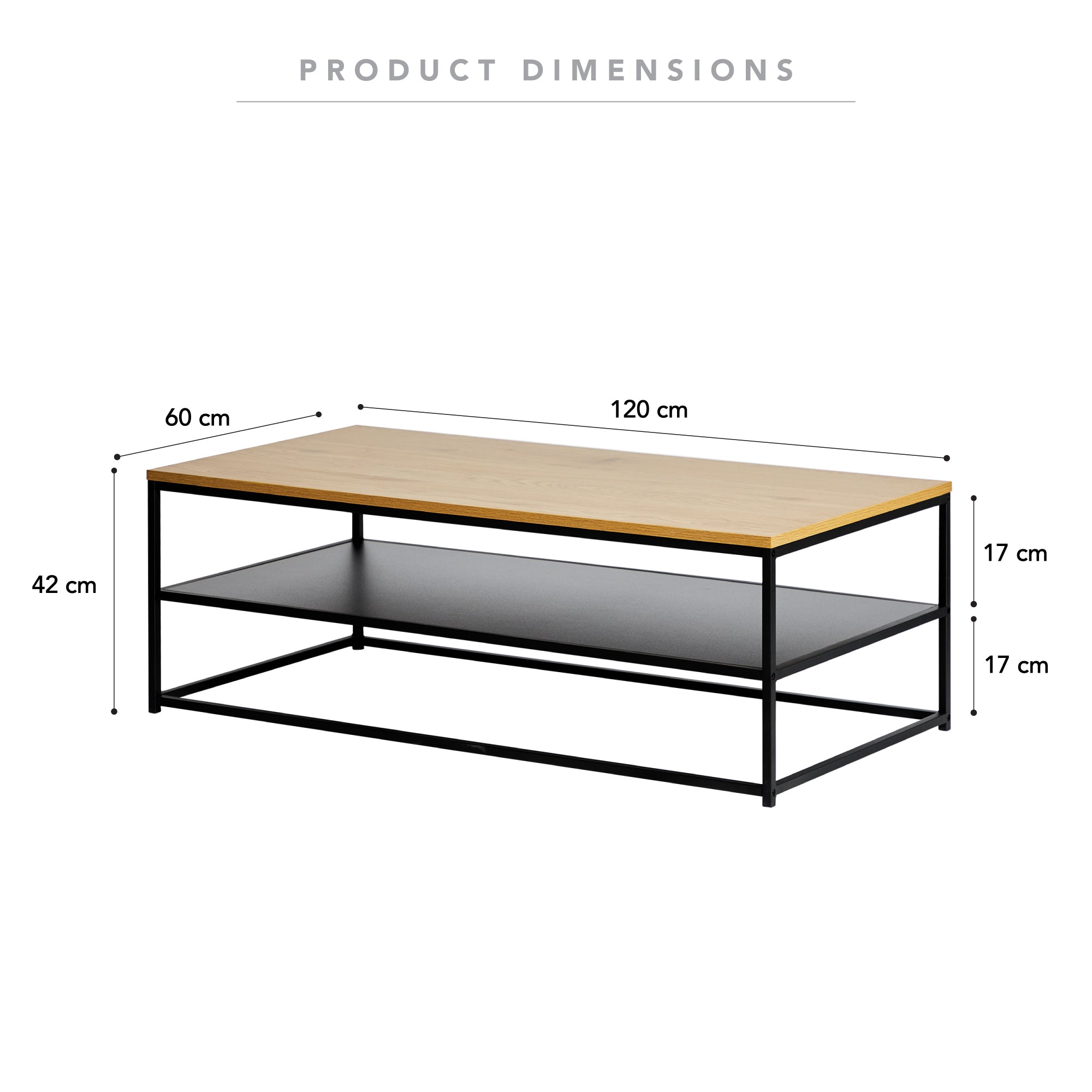 Gila 120Cm Rectangle Coffee Table Oak Tables