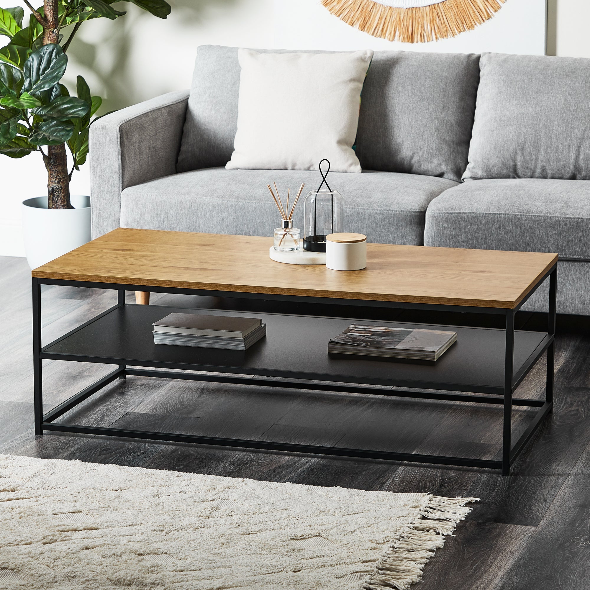 Gila 120Cm Rectangle Coffee Table Oak Tables