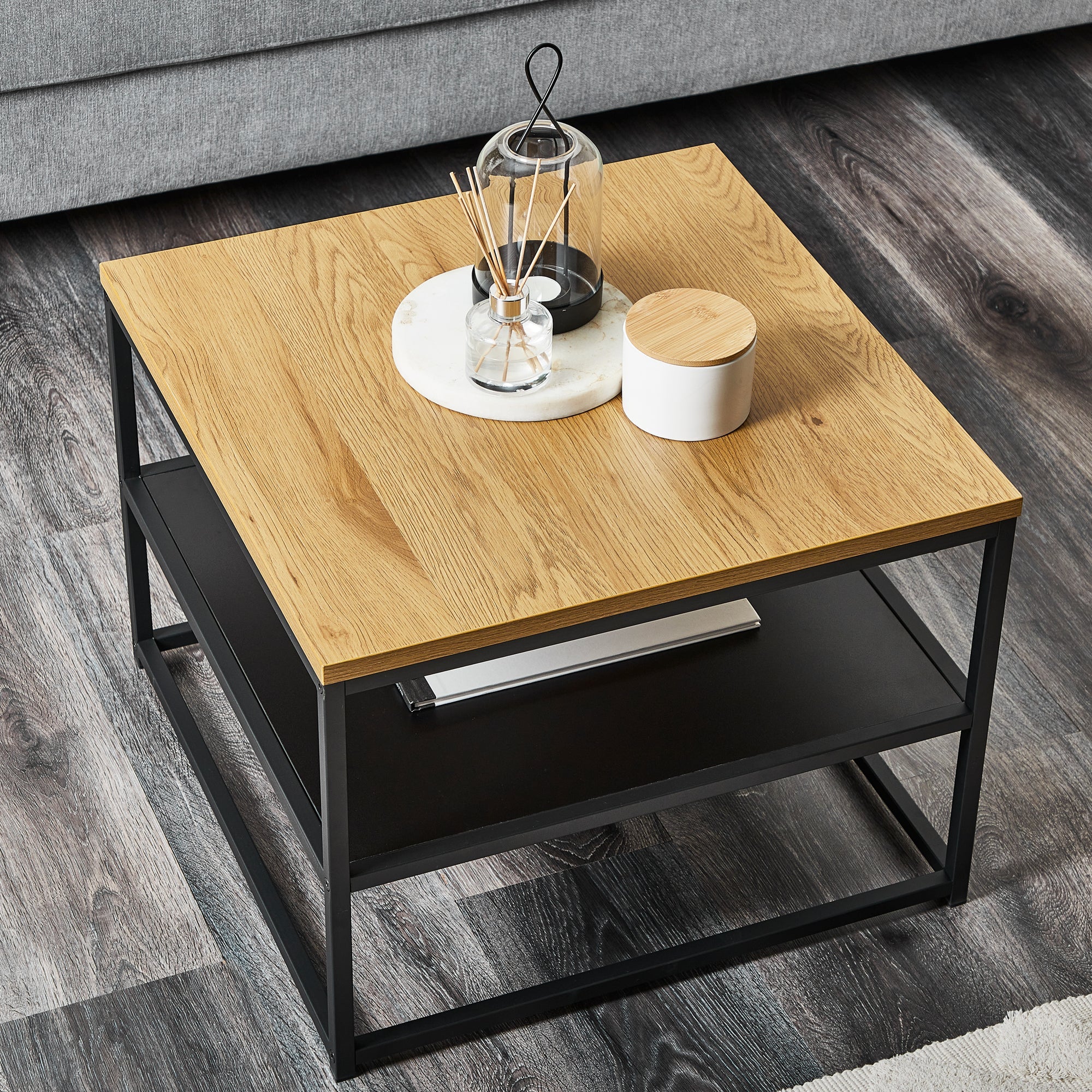 Gila 55Cm Square Coffee Table Oak Tables