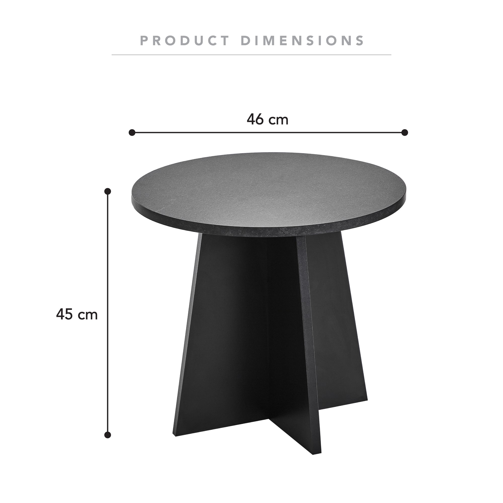 Axis 46Cm Side Table Black Tables