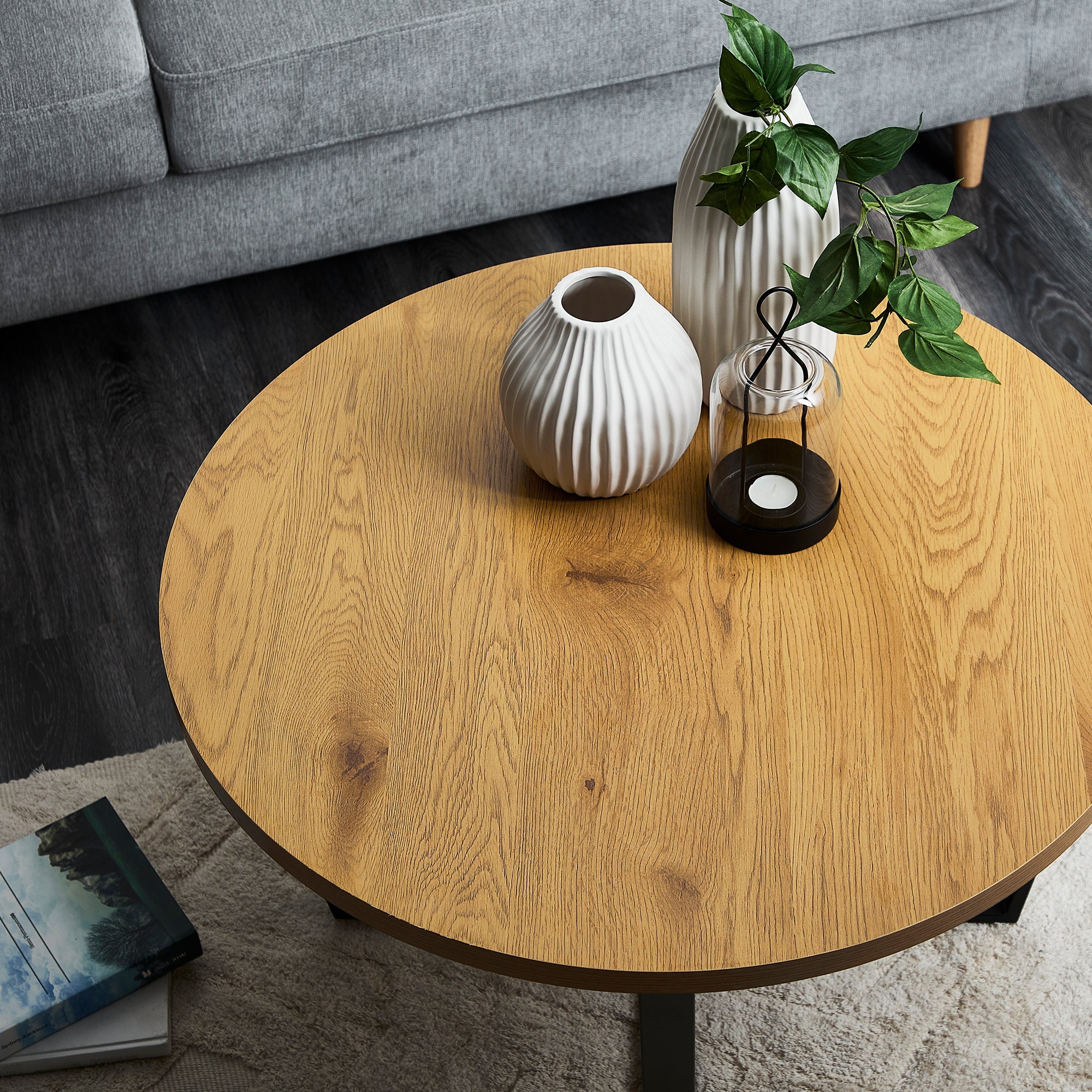 Arizona 77Cm Round Coffee Table Natural Tables