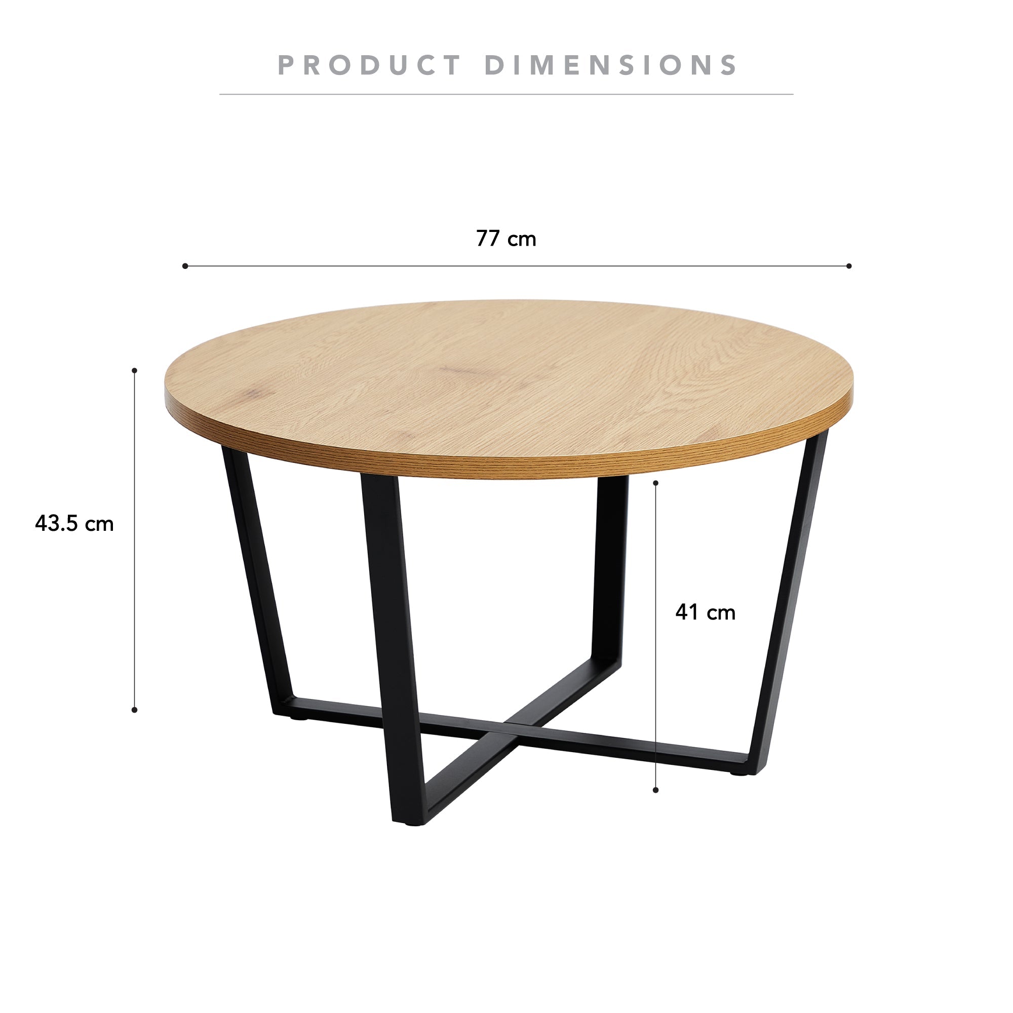 Arizona 77Cm Round Coffee Table Natural Tables