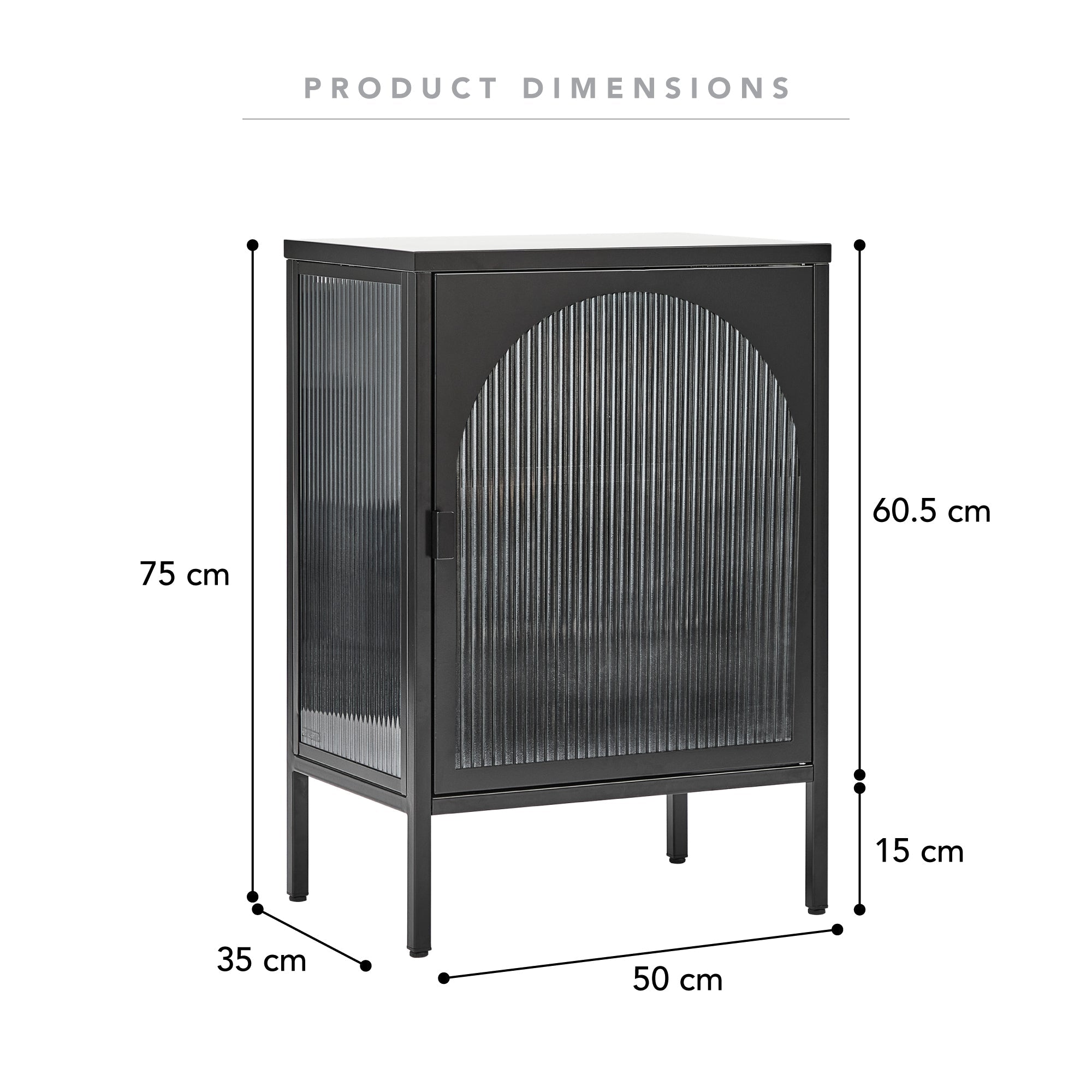 Eve 75Cm Modern Metal Side Table Black Tables