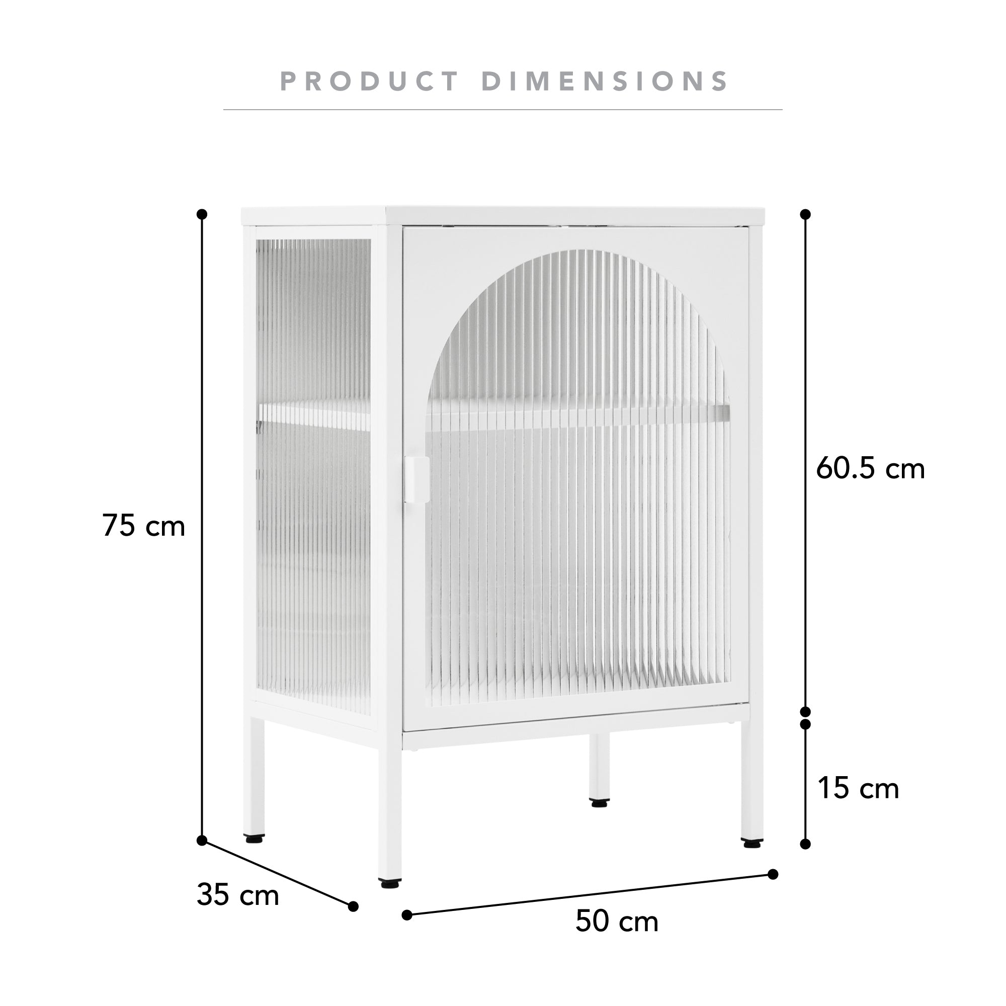 Eve 75cm Modern Metal Side Table