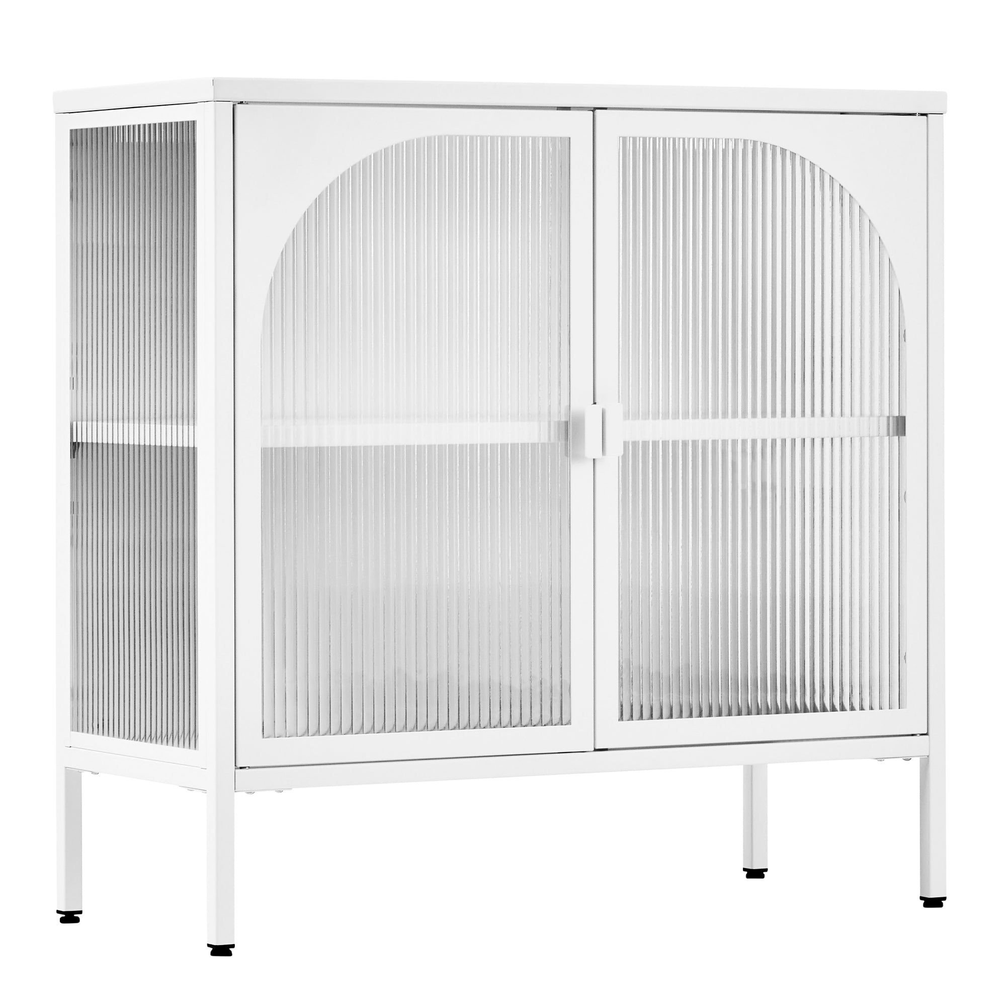 Eve 80cm Modern Metal Cabinet White