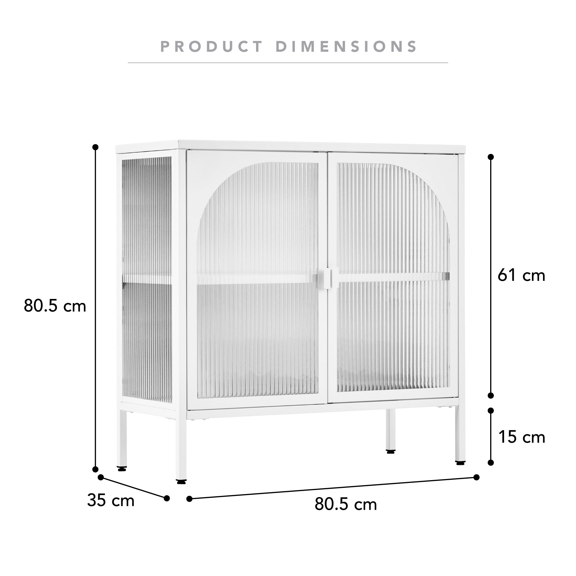 Eve 80cm Modern Metal Cabinet