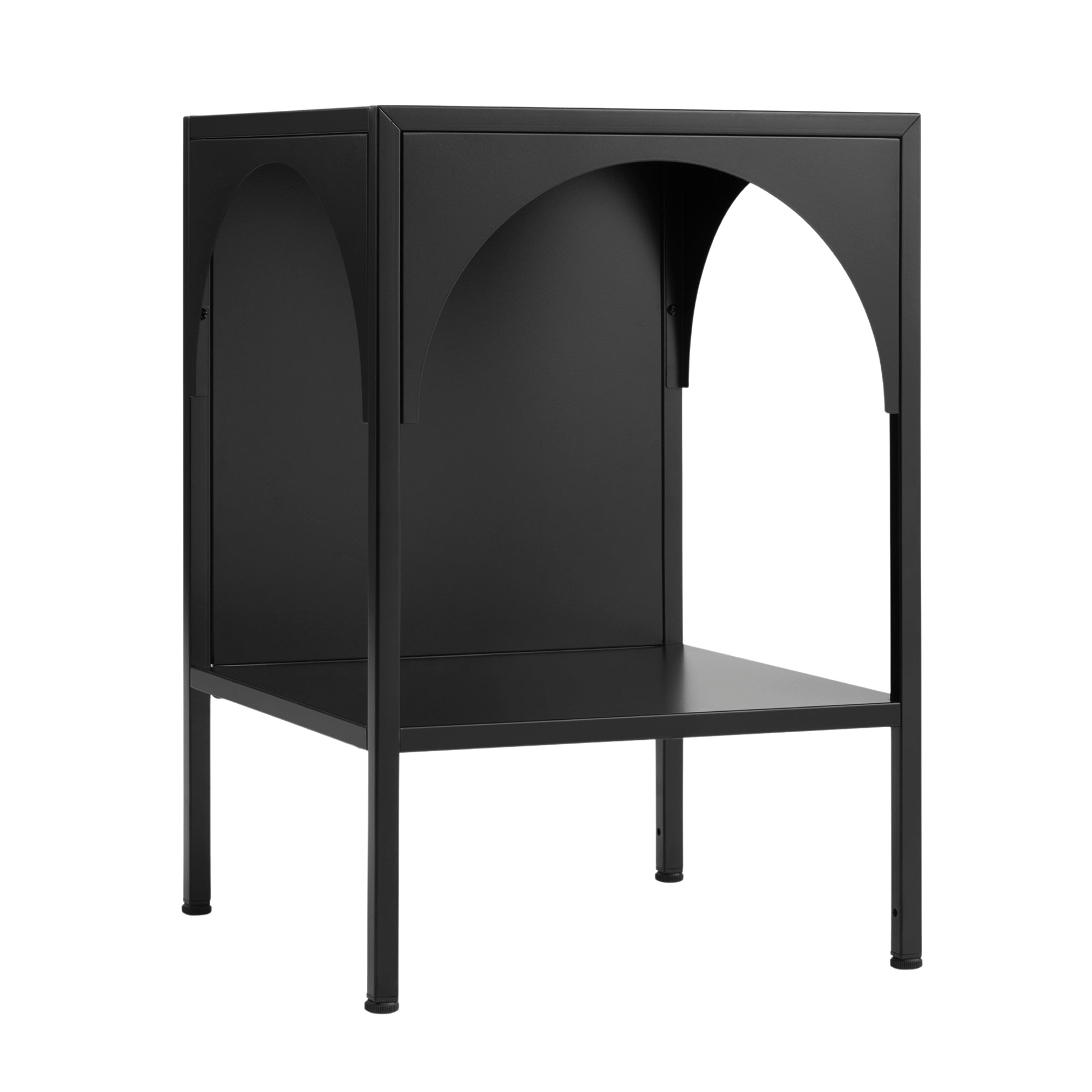 Eve 52cm Metal Open Front Side Table Black