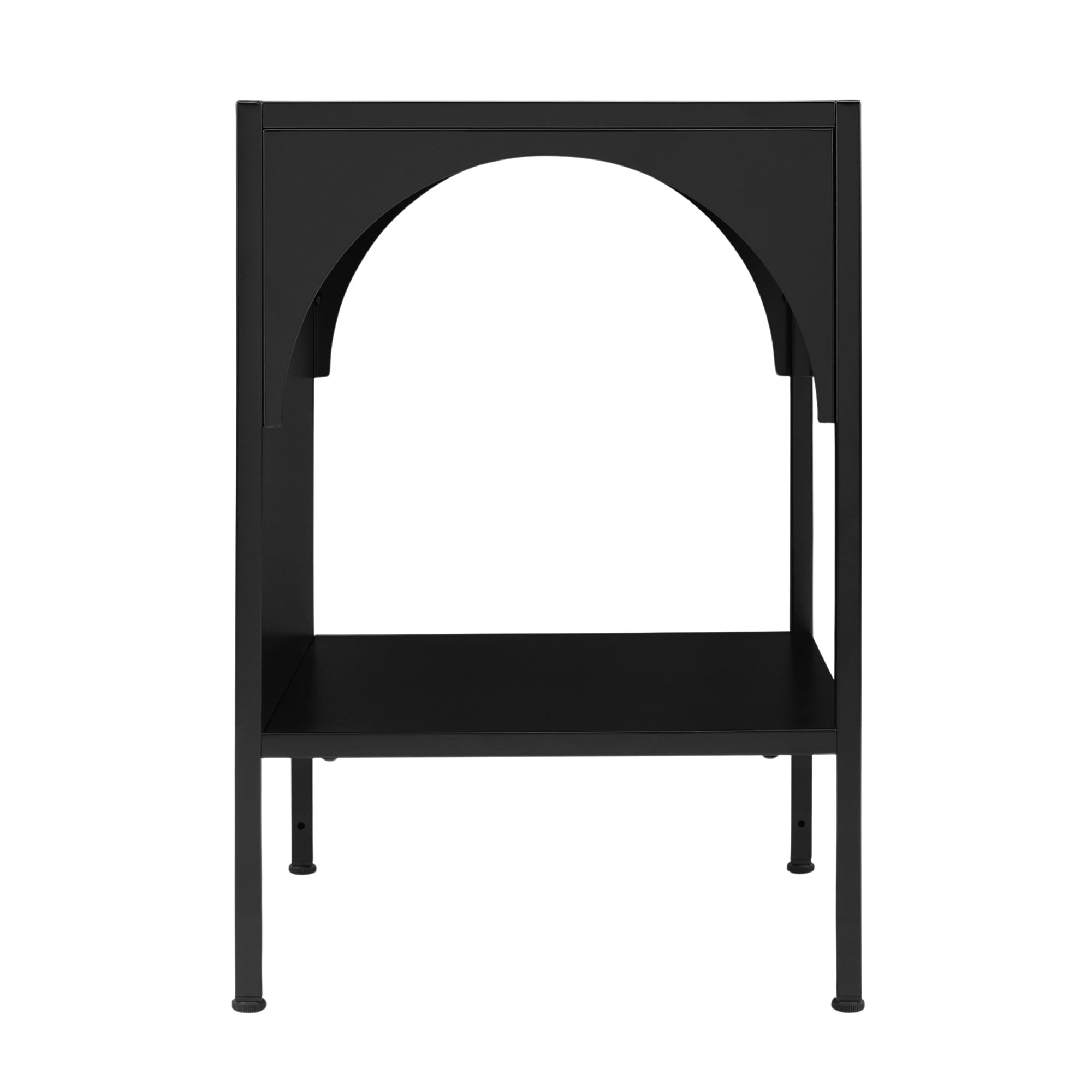 Eve 52cm Metal Open Front Side Table Black