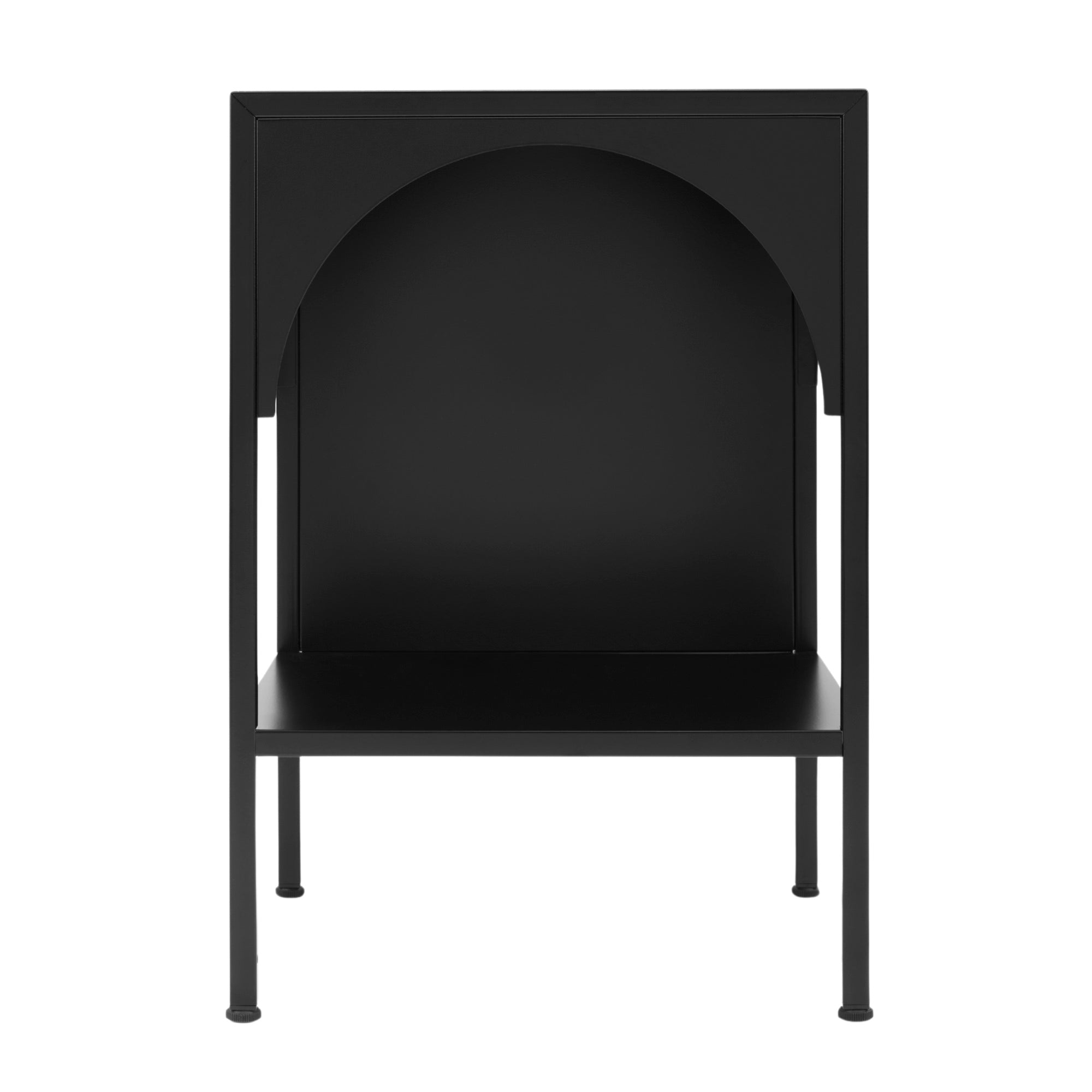 Eve 52cm Metal Open Front Side Table Black