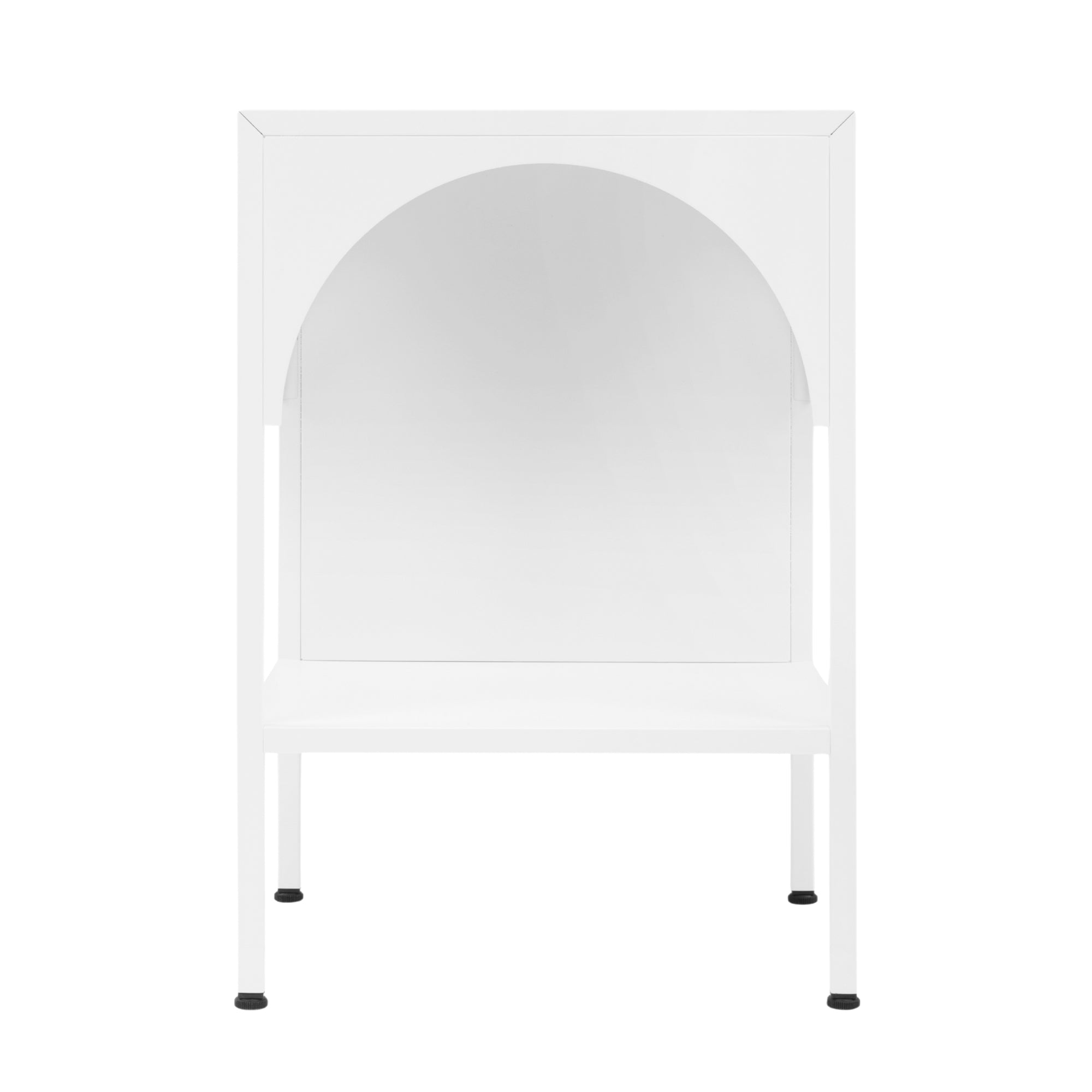Eve 52cm Metal Open Front Side Table White