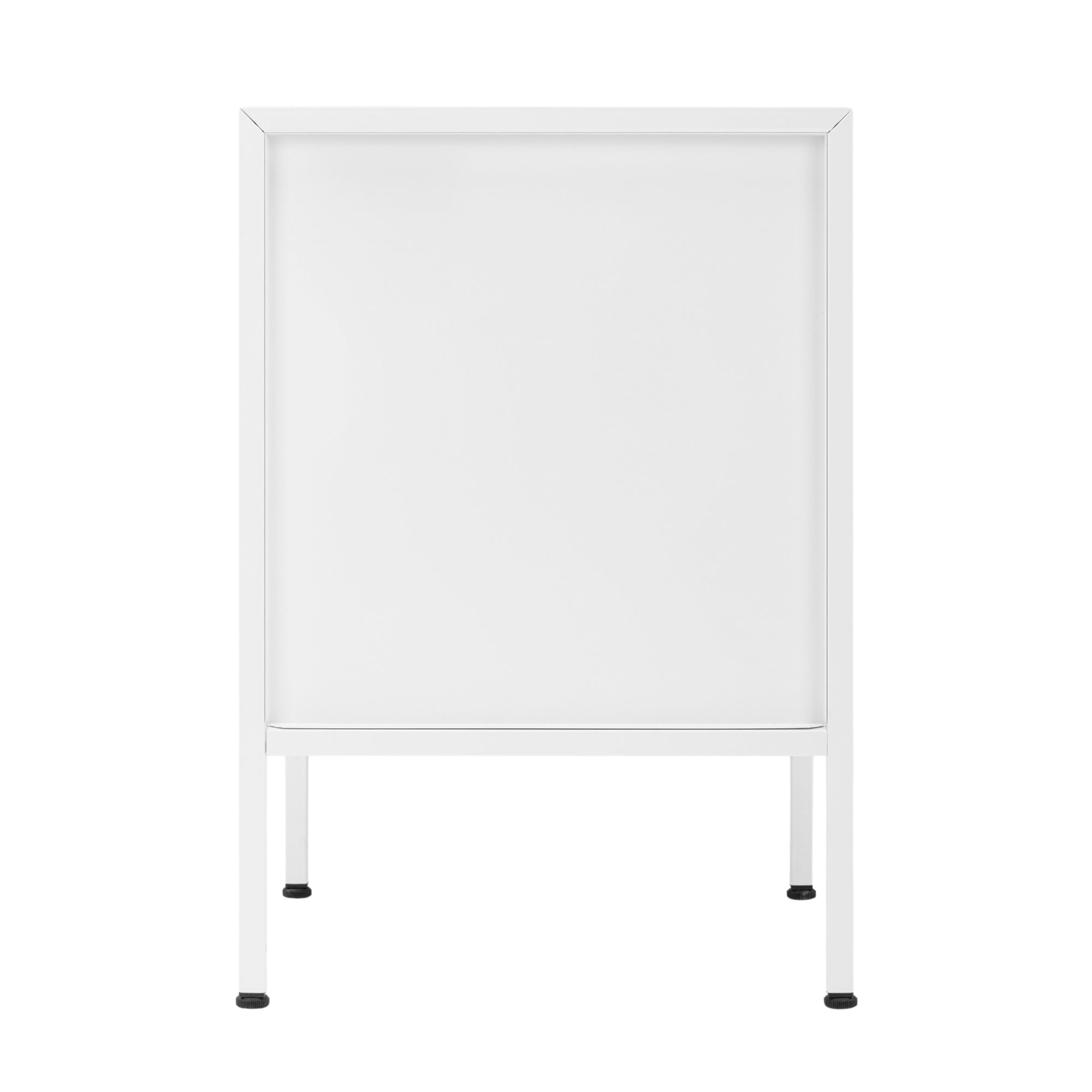 Eve 52cm Metal Open Front Side Table White