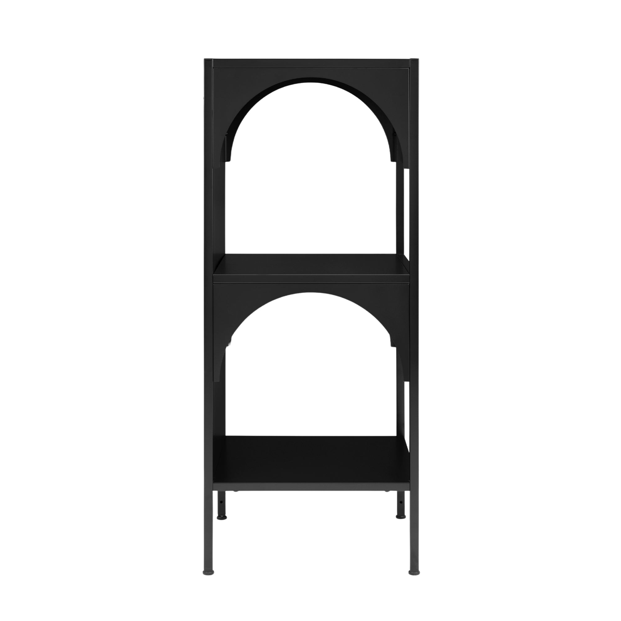 Eve 89cm Metal Open Front Shelving Unit Black