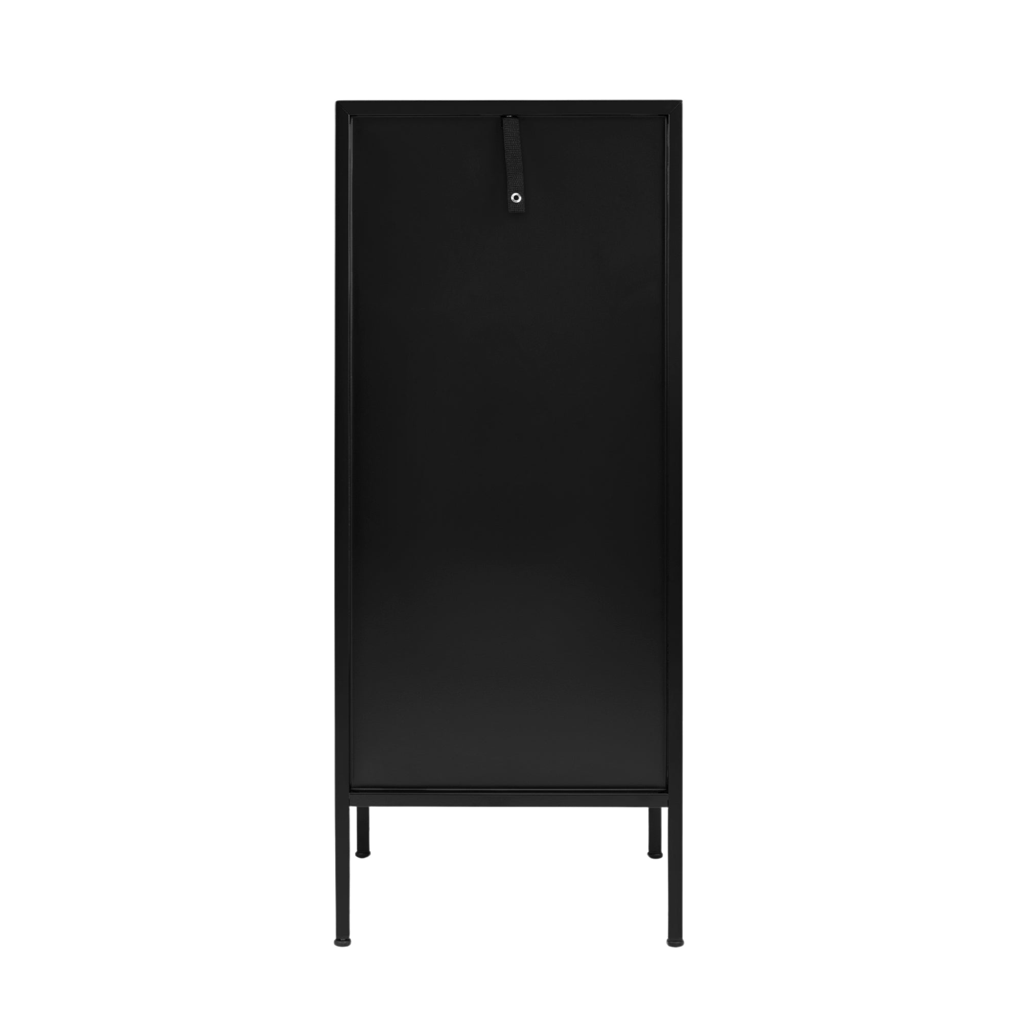 Eve 89cm Metal Open Front Shelving Unit Black