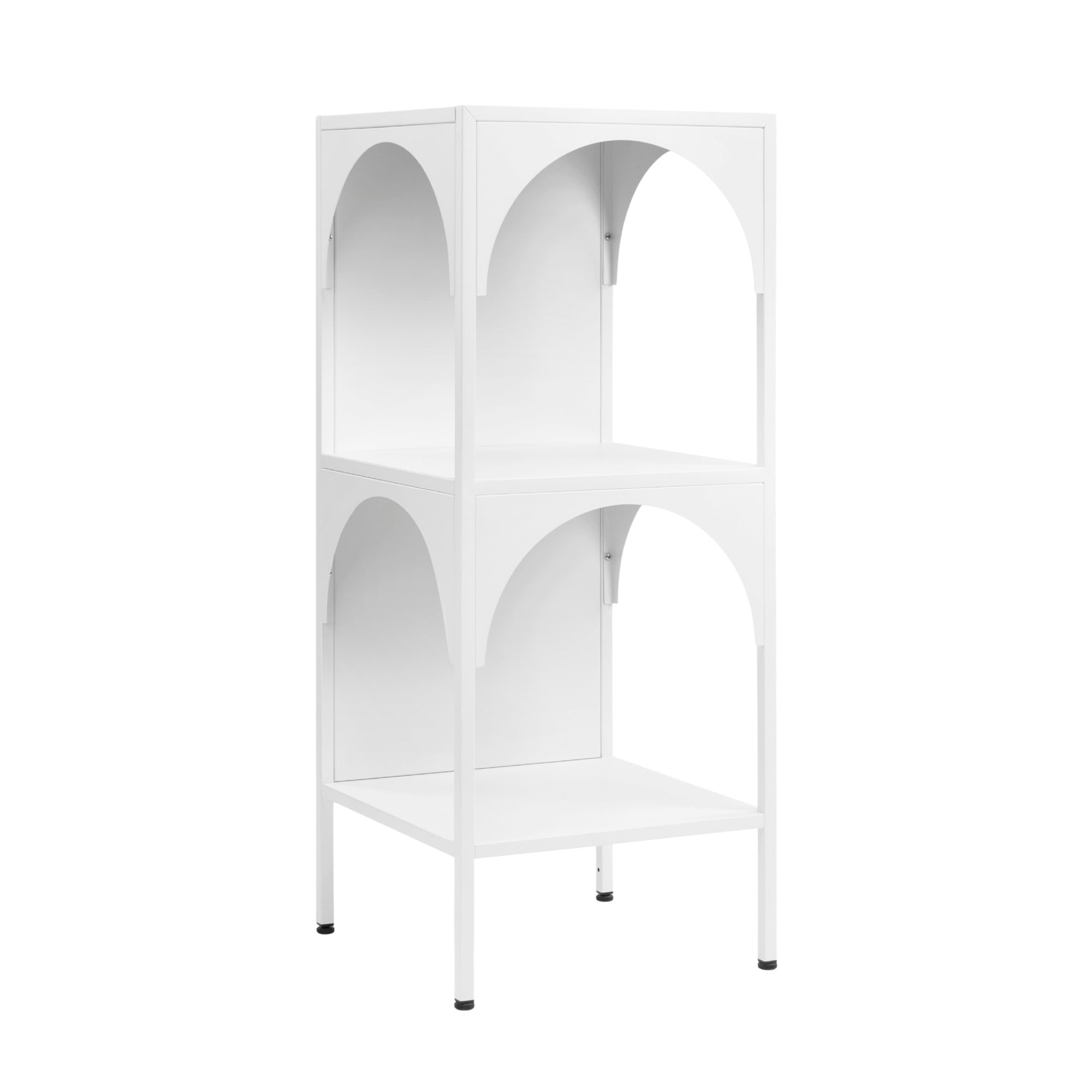 Eve 89cm Metal Open Front Shelving Unit White