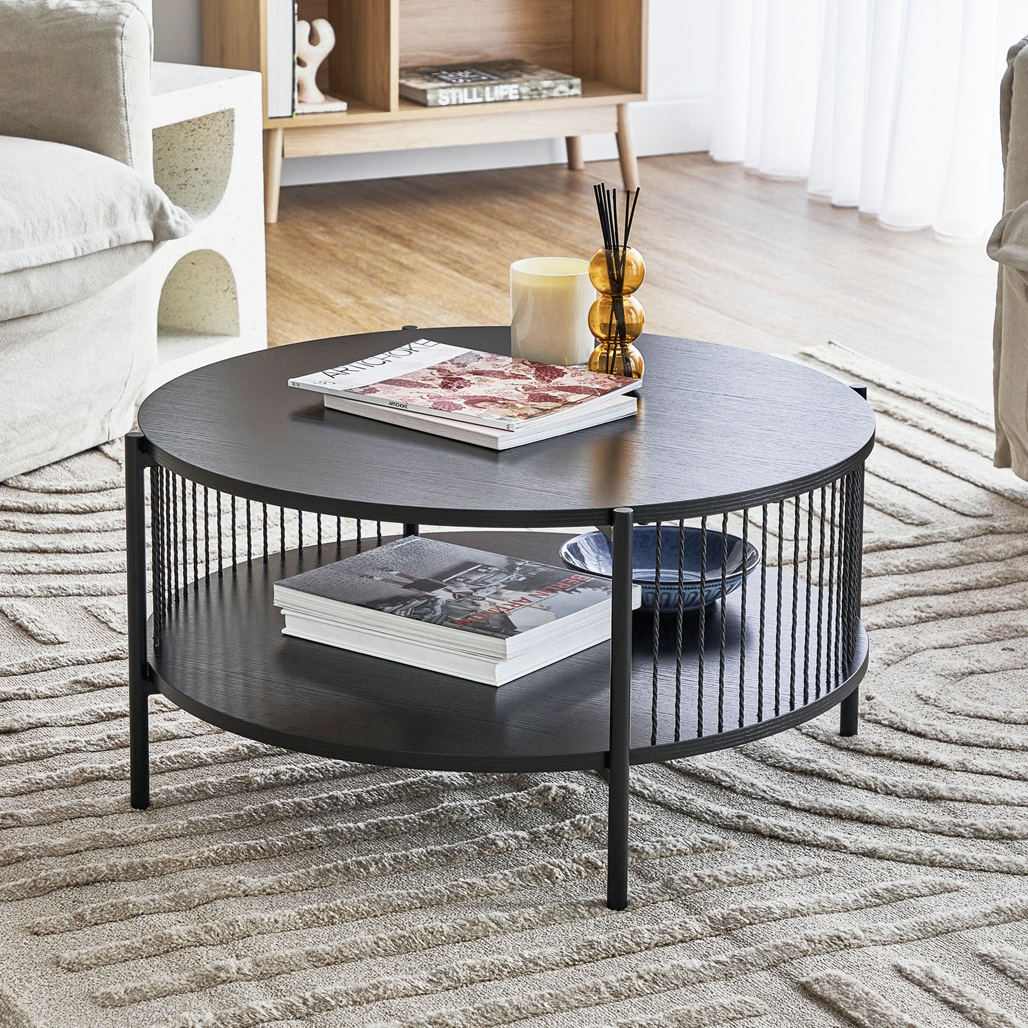 Harbour 76Cm Coffee Table Black Tables