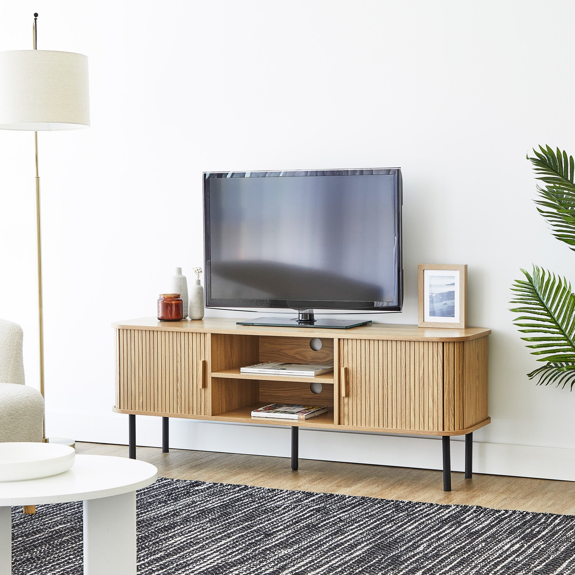 Haven Sliding Door 140Cm Tv Unit Natural Units