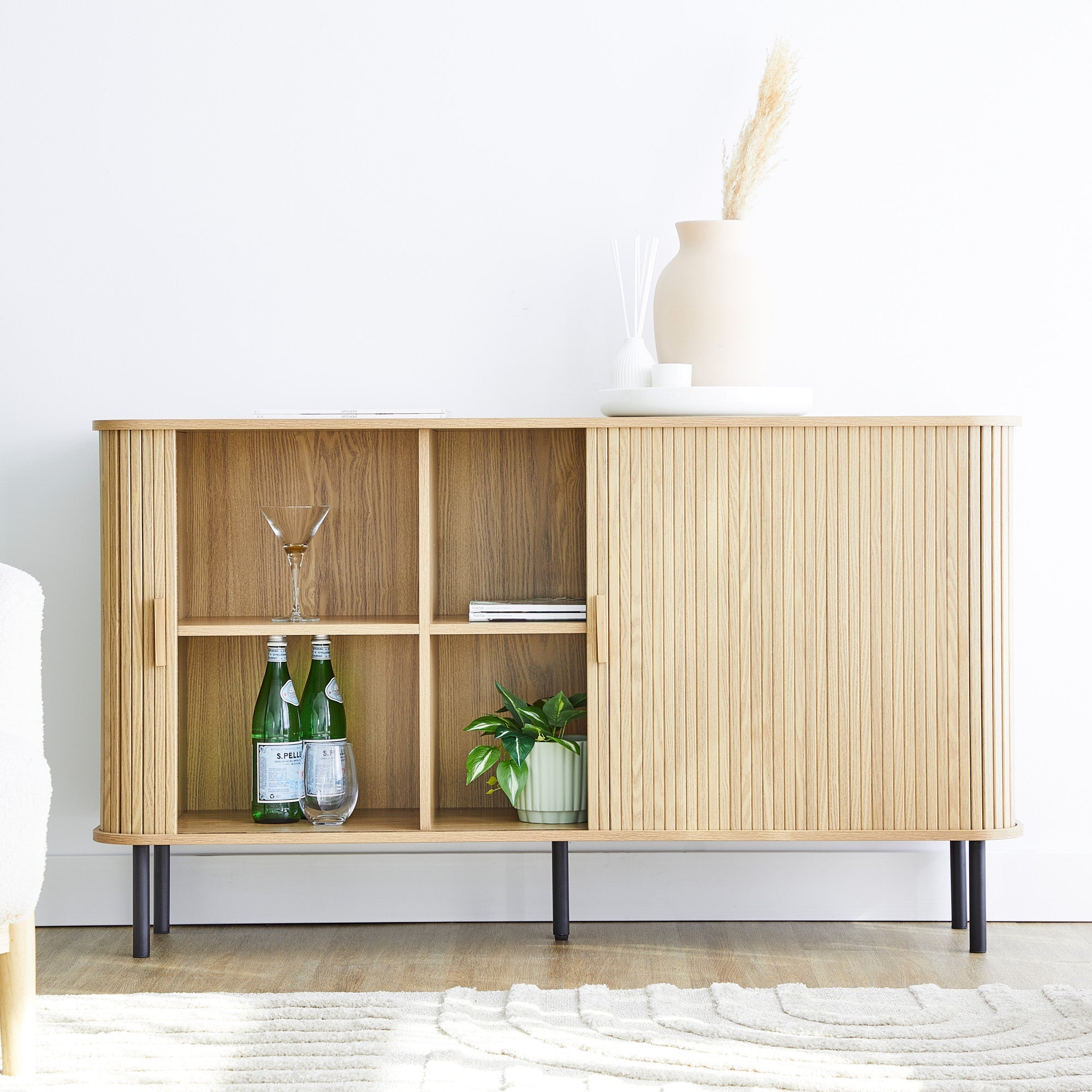 Haven Sliding Door 140Cm Sideboard Natural Buffet/Sideboards