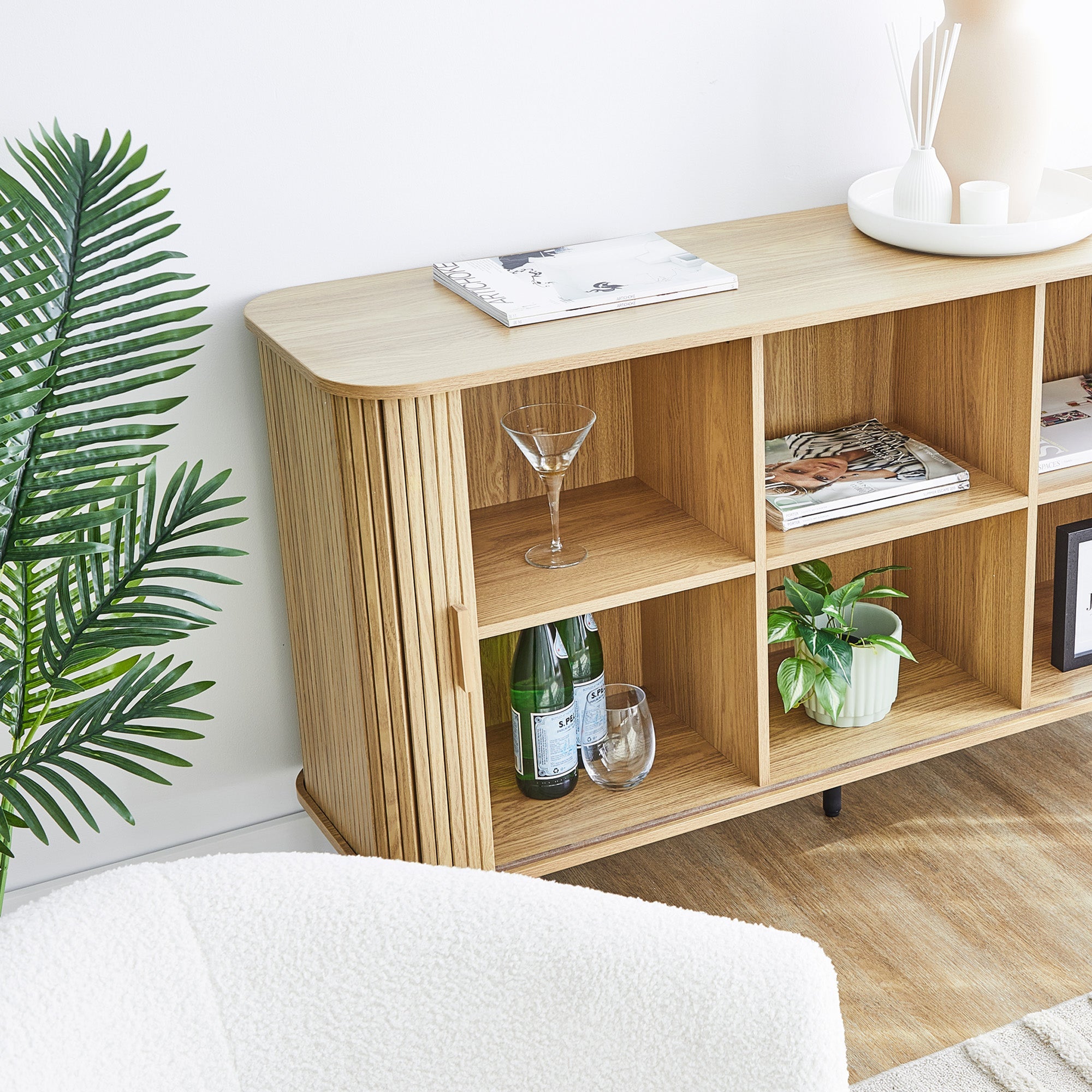 Haven Sliding Door 140Cm Sideboard Natural Buffet/Sideboards